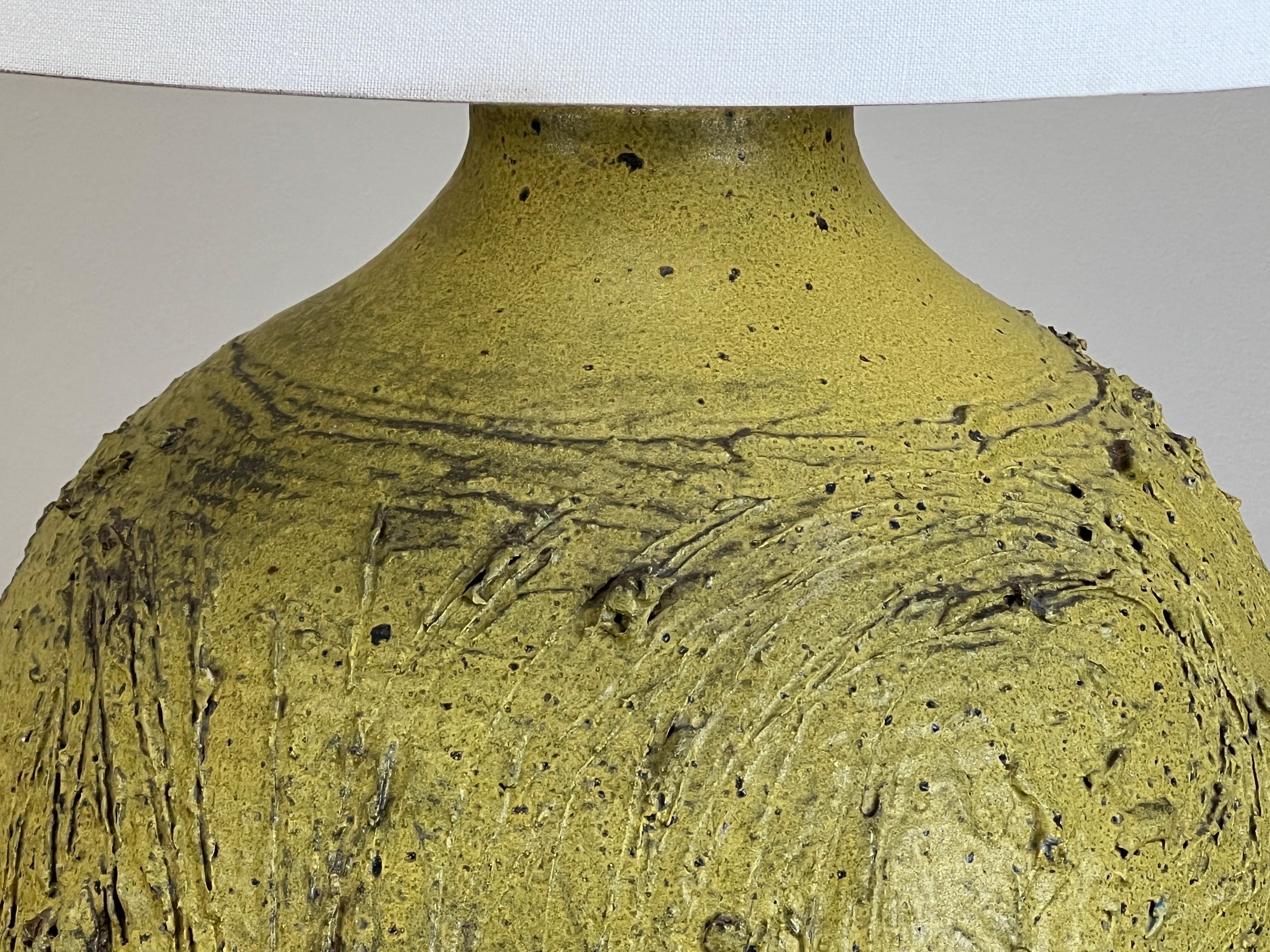 Mid-20th Century Large Ceramic Table Lamp by Tom McMillin For Sale
