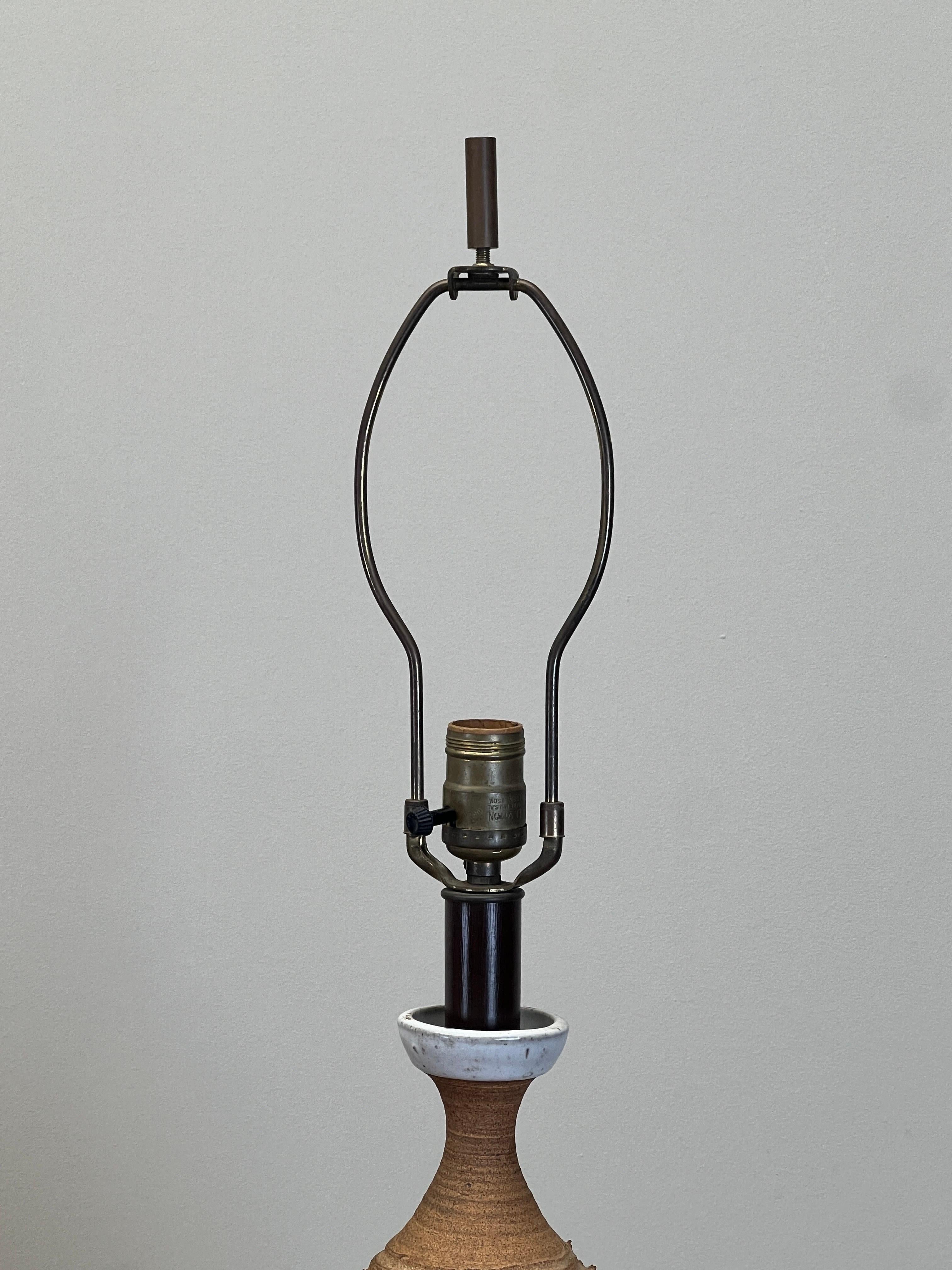 Large Ceramic Table Lamp by Tom McMillin For Sale 3