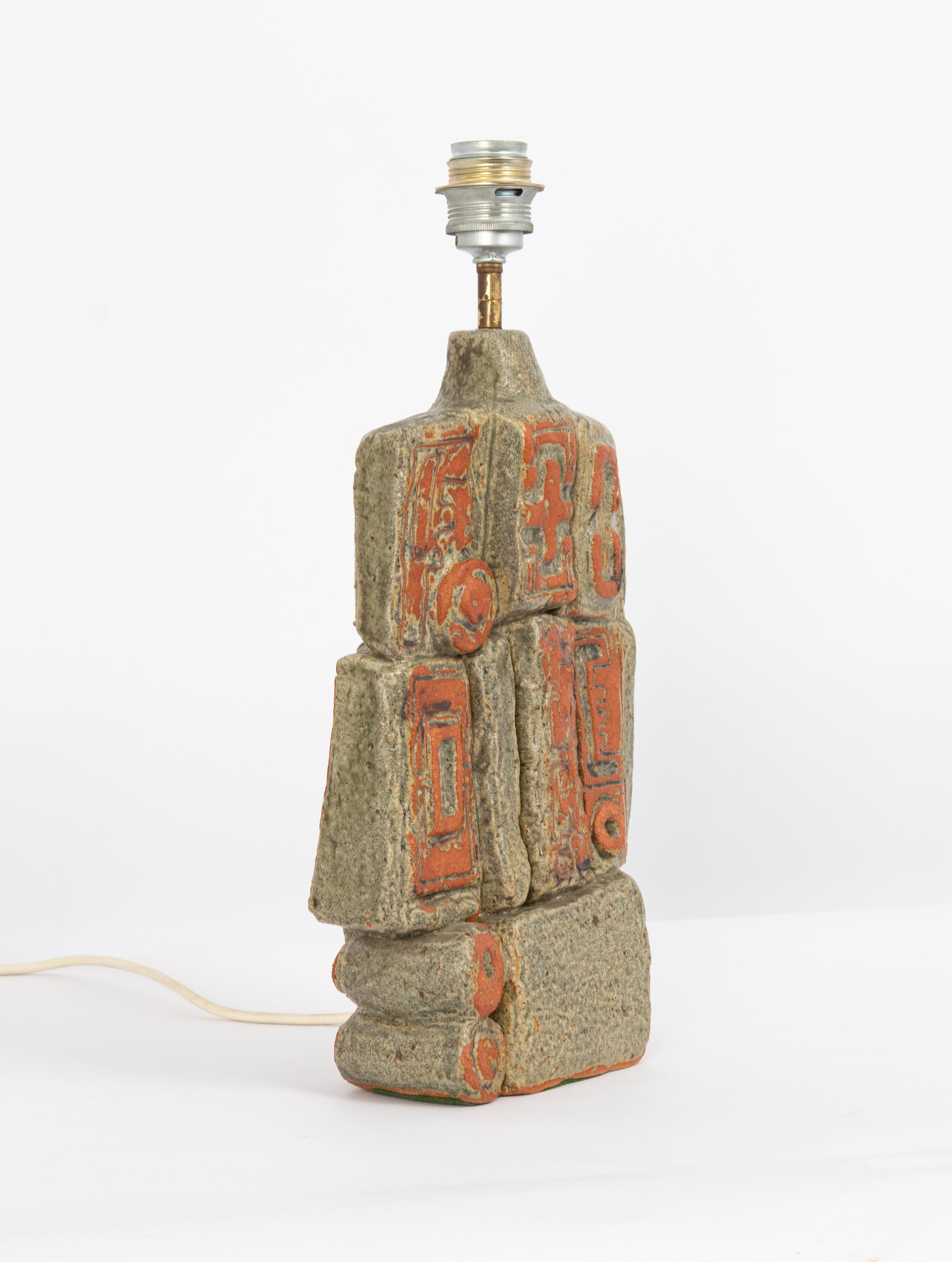 Mid-Century moderno Grande lampada da tavolo in ceramica disegnata da Bernard Rooke, Inghilterra, anni '60 in vendita