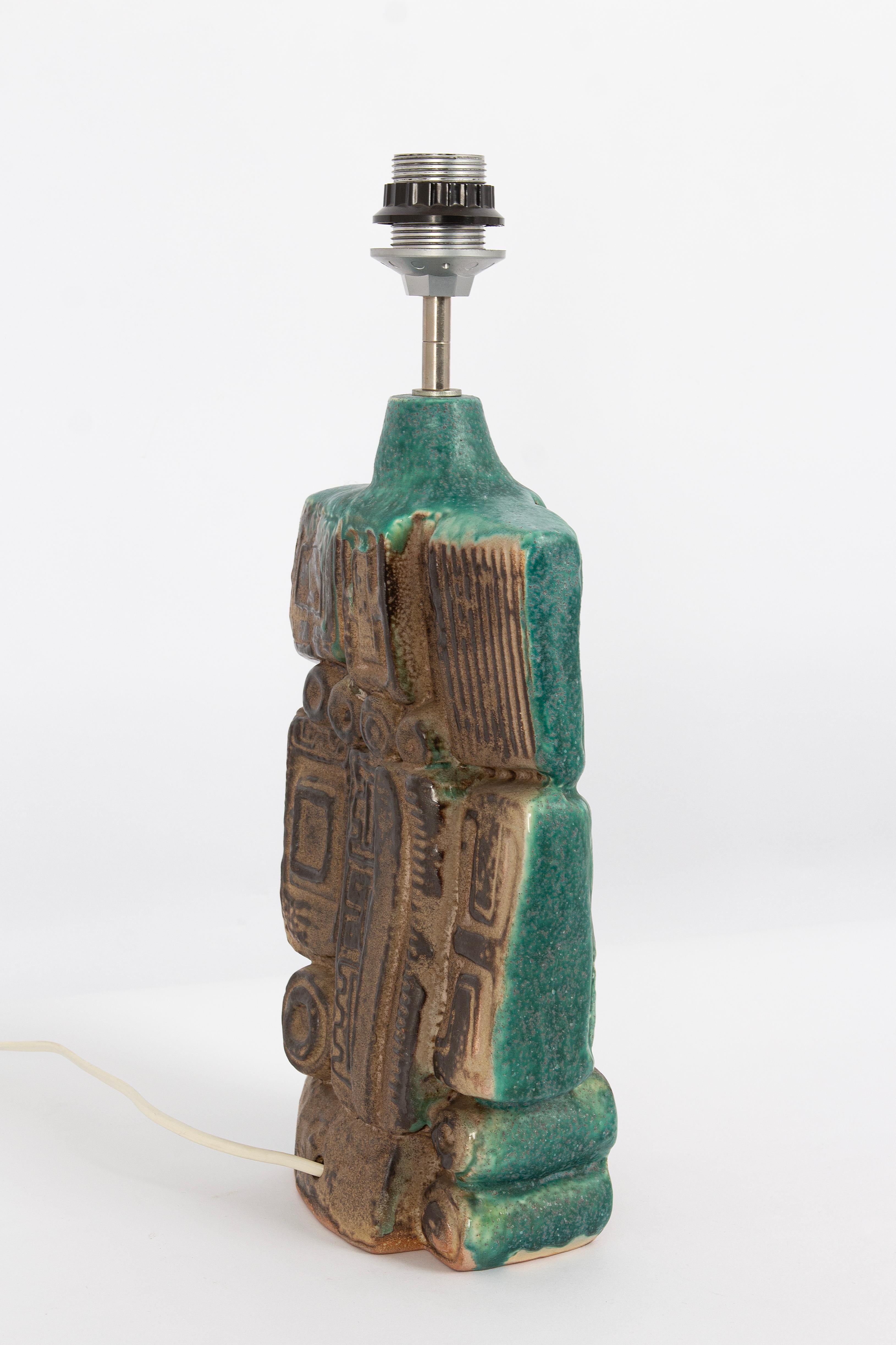 Mid-Century moderno Grande lampada da tavolo in ceramica disegnata da Bernard Rooke, Inghilterra, anni '60 in vendita
