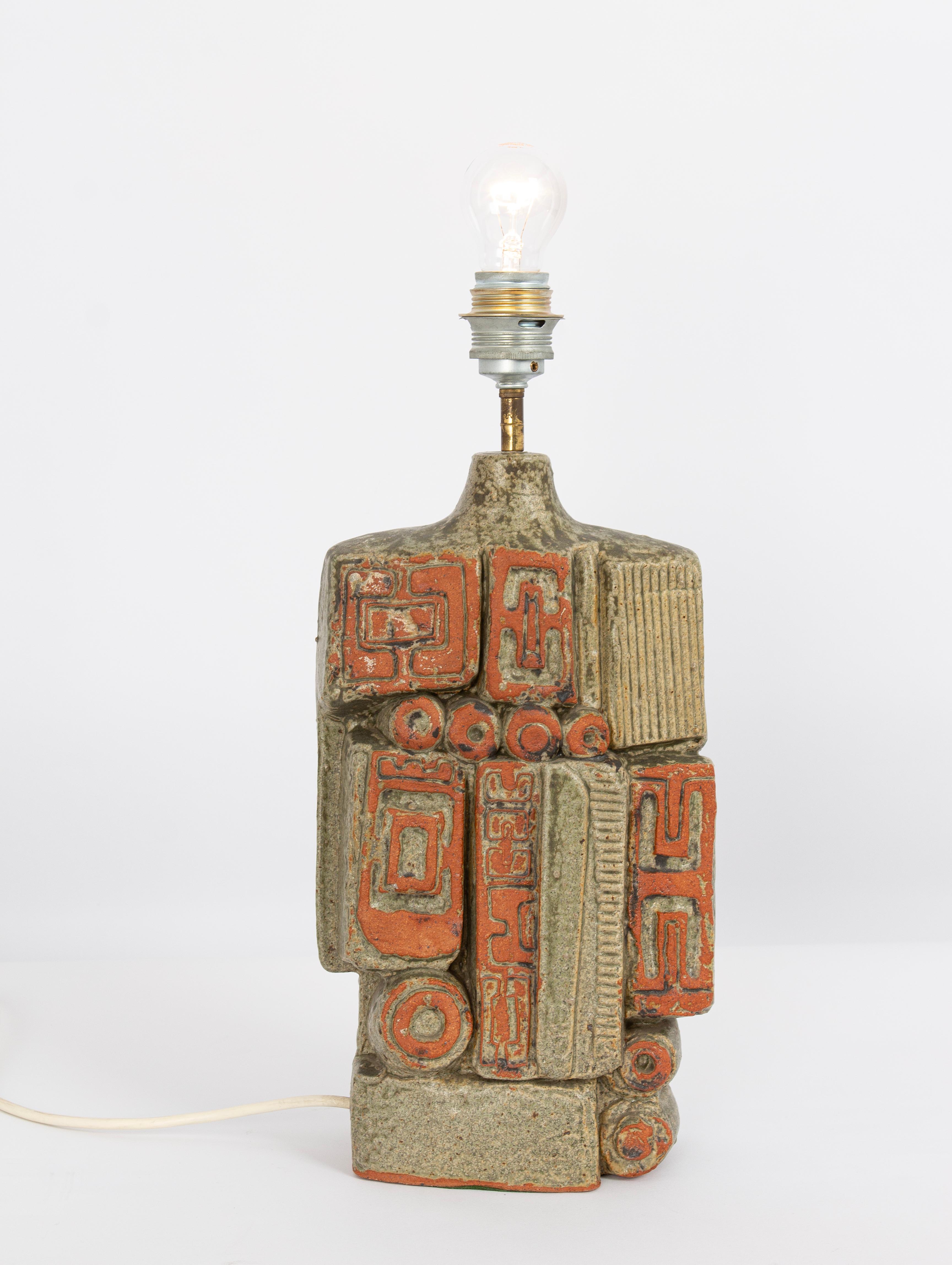 Grande lampada da tavolo in ceramica disegnata da Bernard Rooke, Inghilterra, anni '60 In condizioni buone in vendita a Aachen, NRW