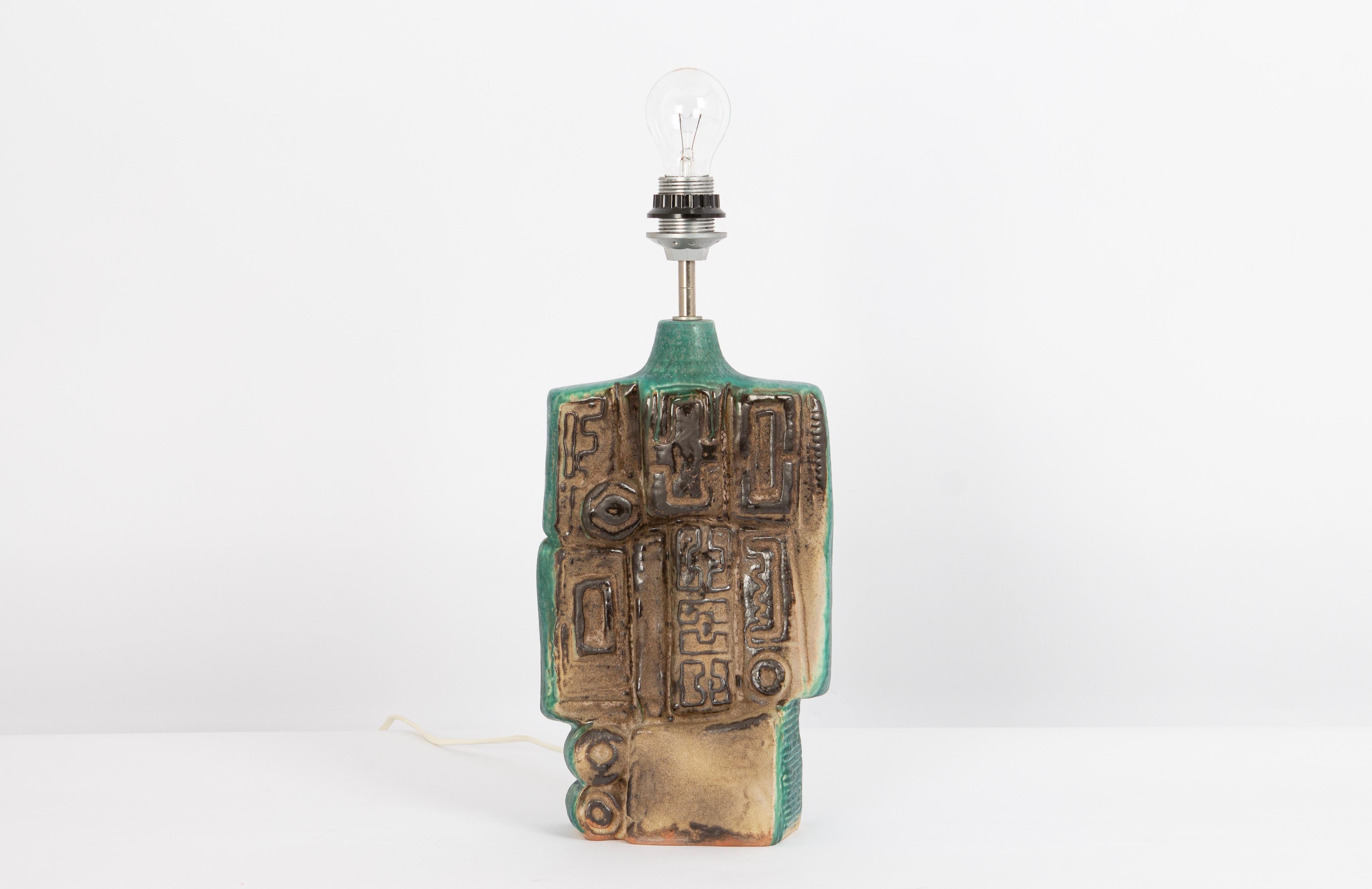 Grande lampada da tavolo in ceramica disegnata da Bernard Rooke, Inghilterra, anni '60 In condizioni buone in vendita a Aachen, NRW