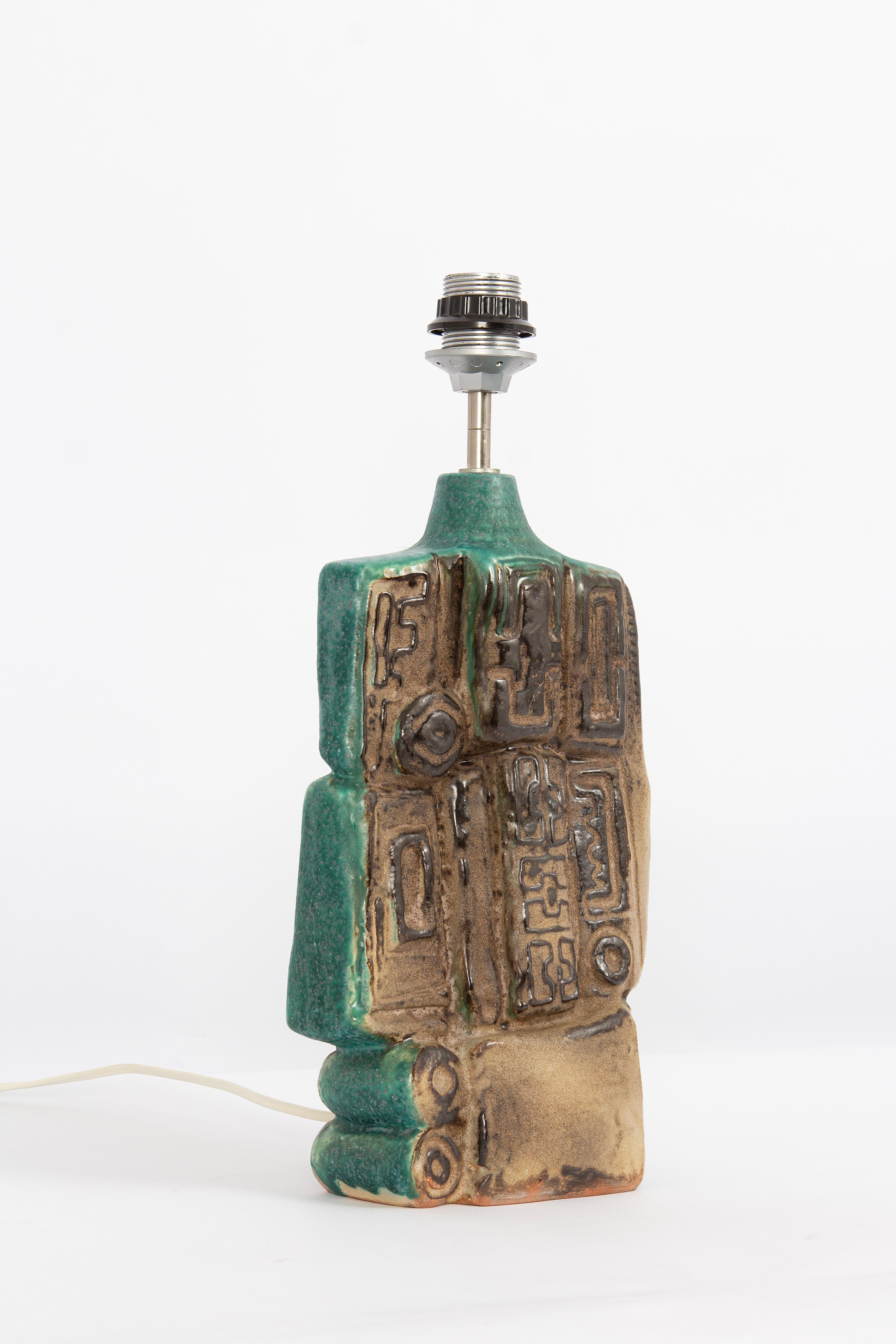 Ceramica Grande lampada da tavolo in ceramica disegnata da Bernard Rooke, Inghilterra, anni '60 in vendita