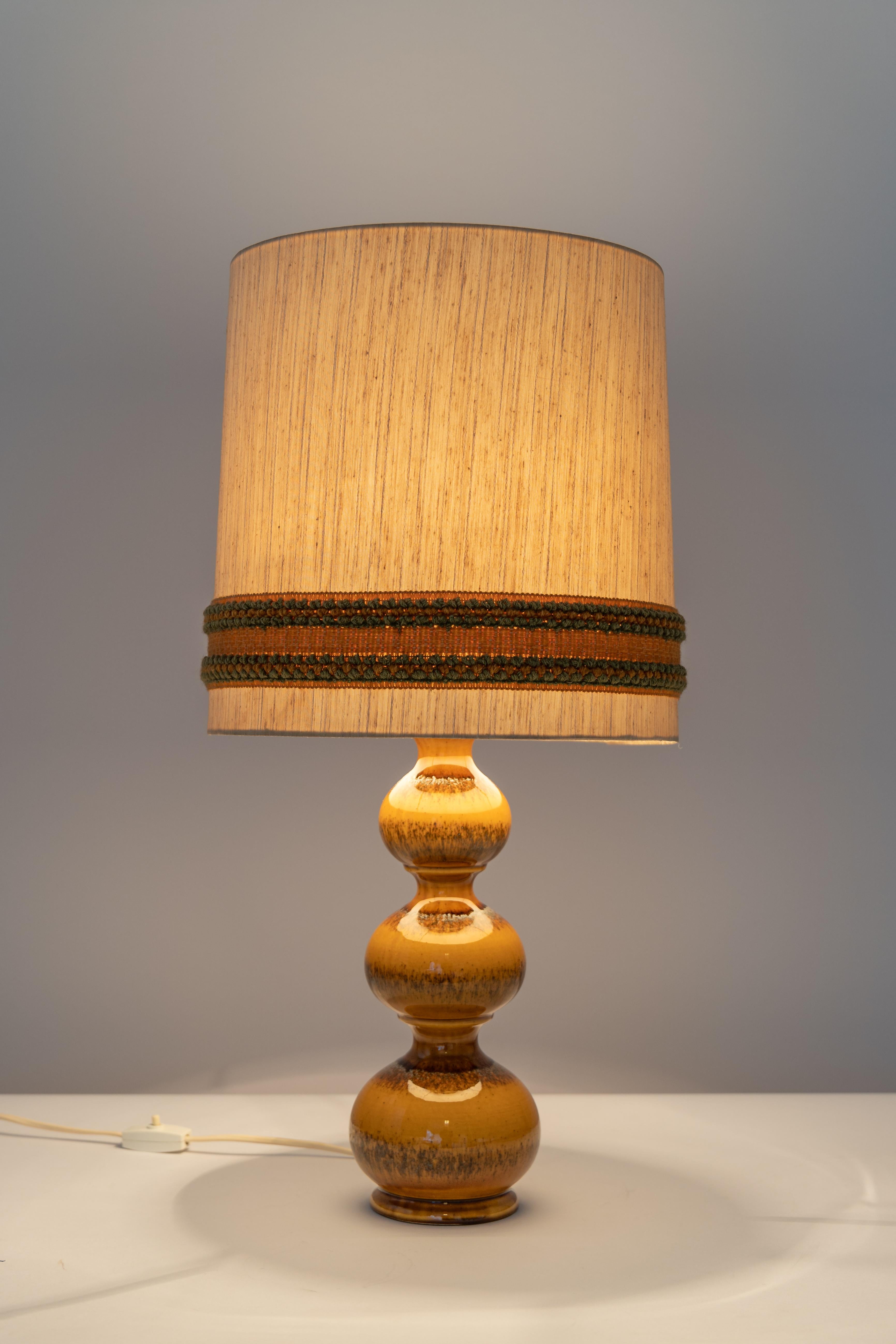 Large Ceramic Table Lamp Designed by Kaiser, Germany, 1970s For Sale 3