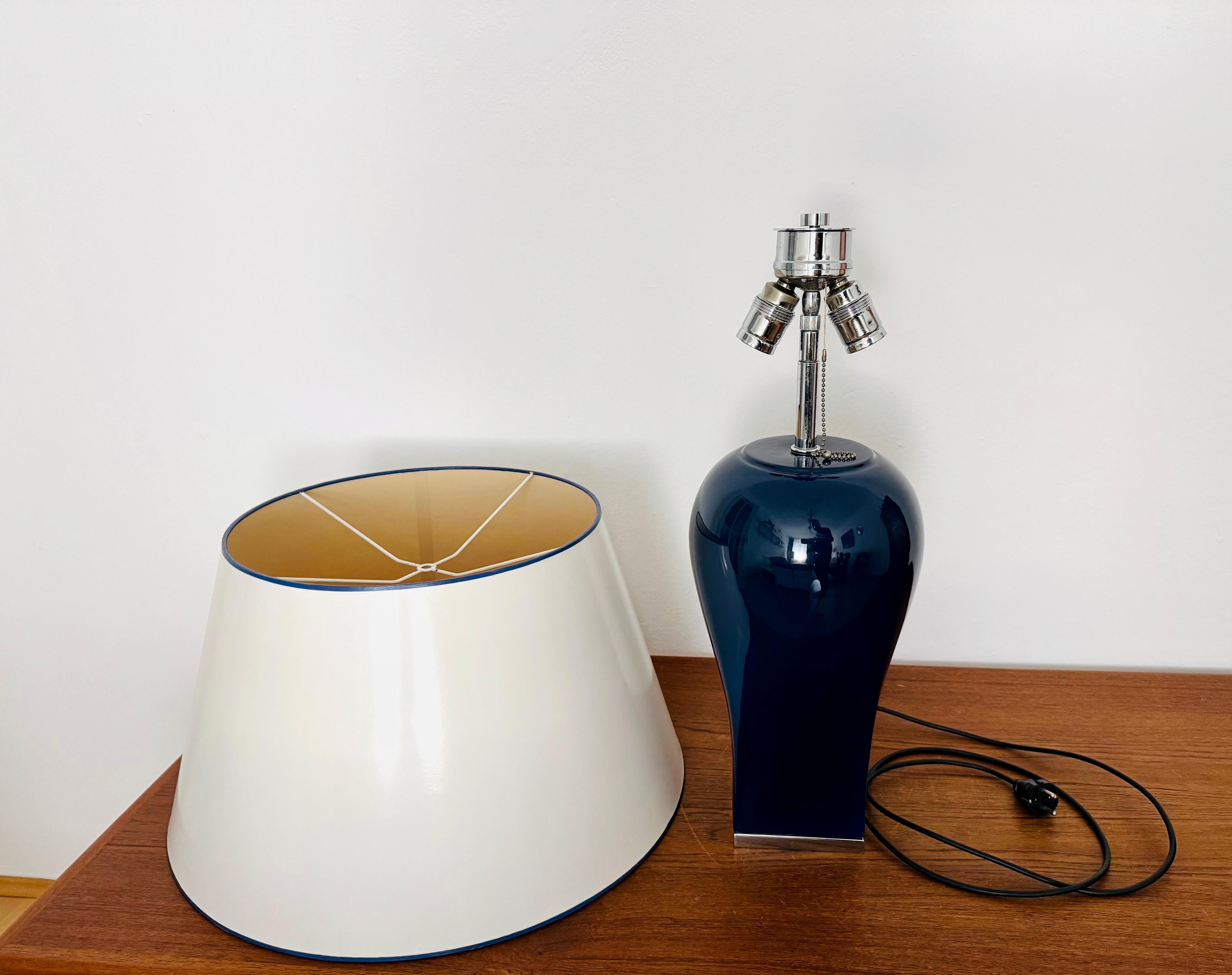 Grande lampe de table en céramique en vente 8