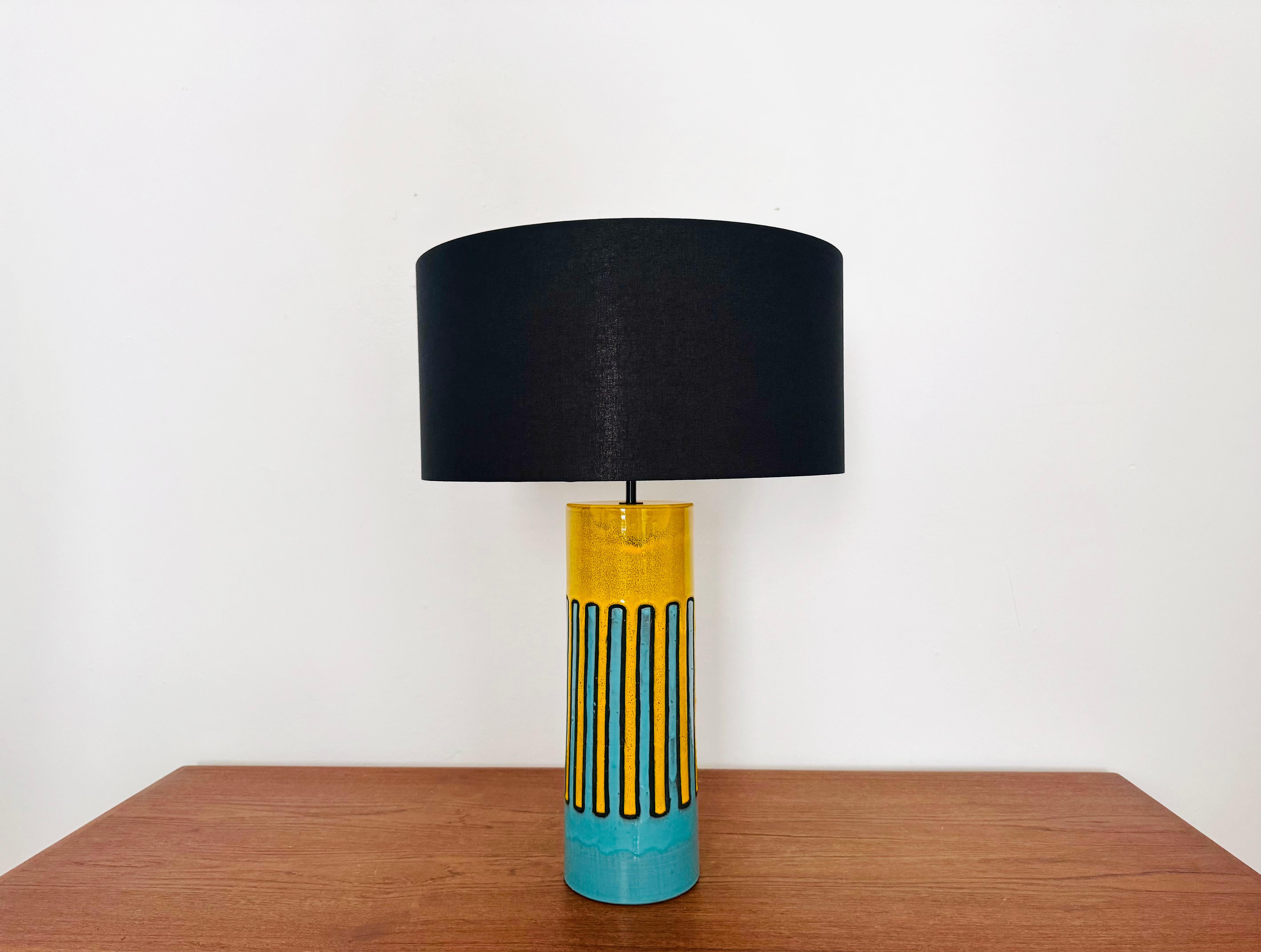 Mid-Century moderno Lampada da tavolo grande in ceramica in vendita