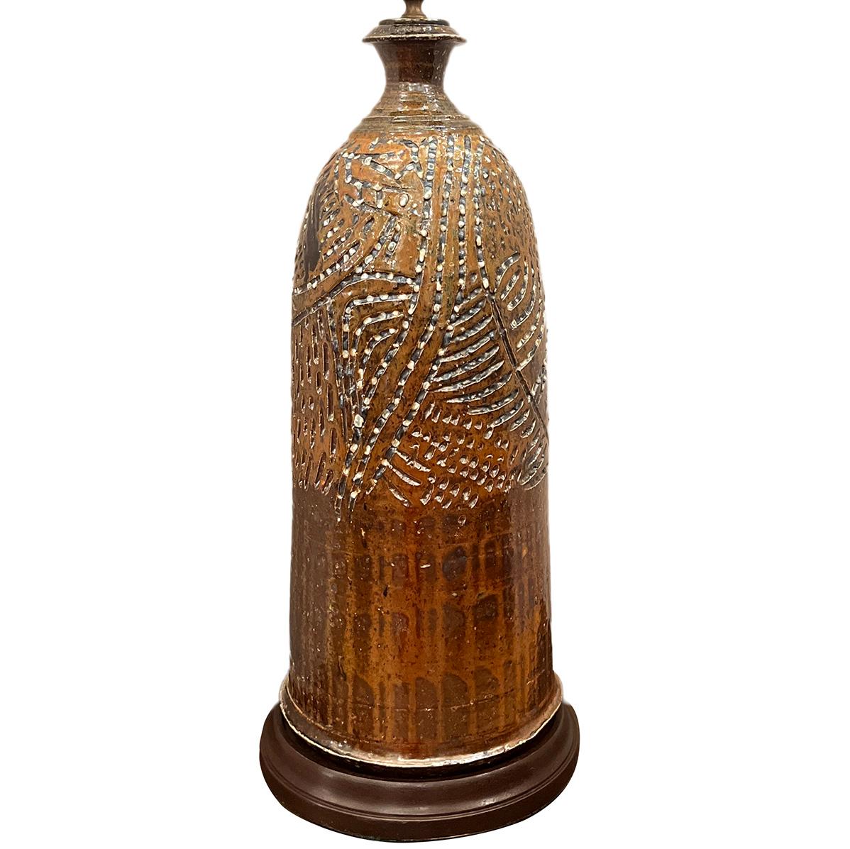 italien Grande lampe de table en céramique en vente