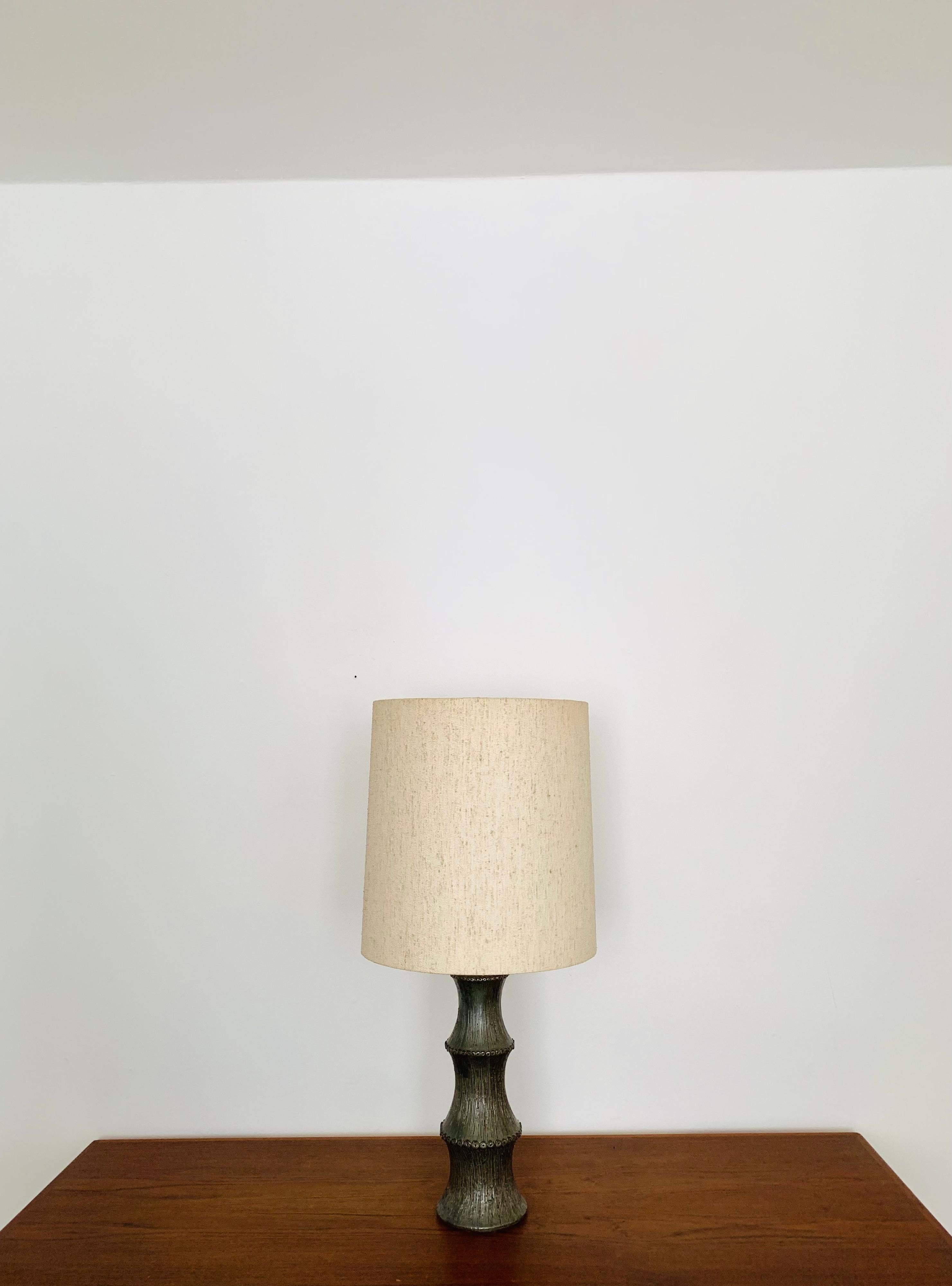 German Large Ceramic Table Lamp For Sale
