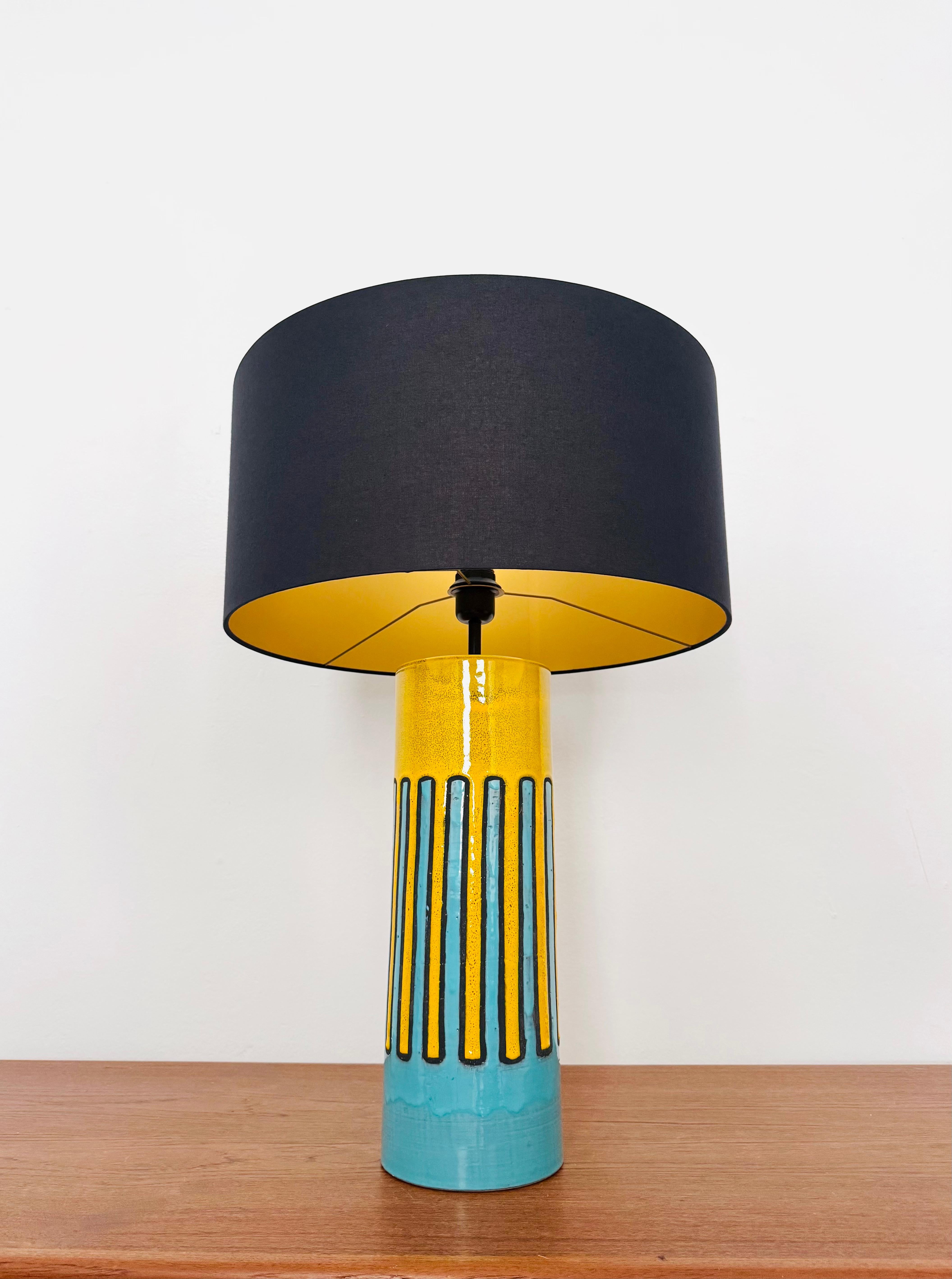 Tedesco Lampada da tavolo grande in ceramica in vendita
