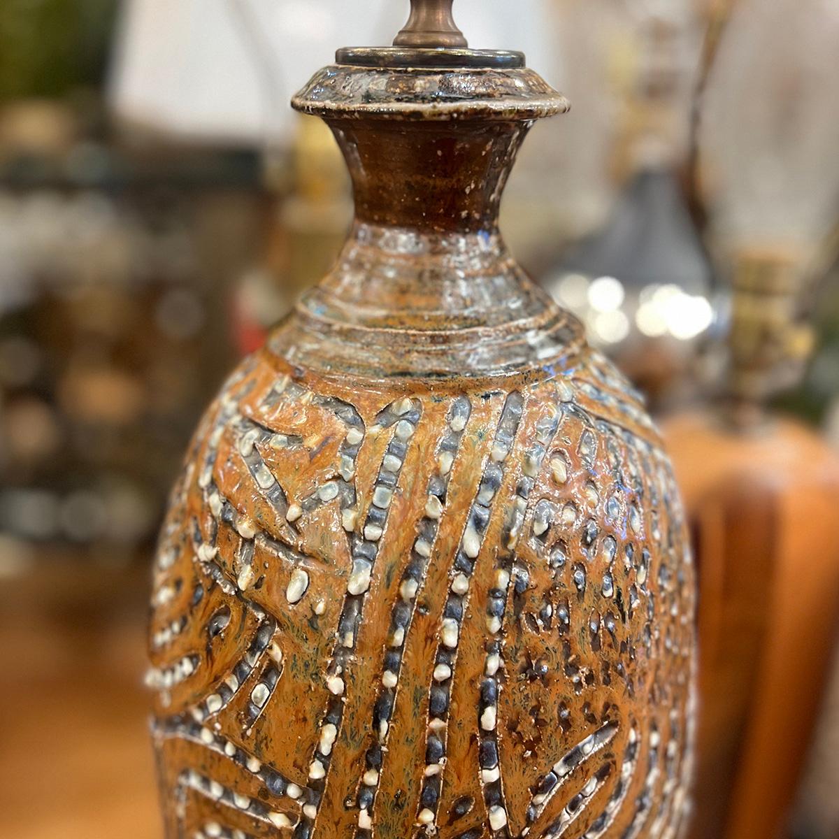 Grande lampe de table en céramique Bon état - En vente à New York, NY