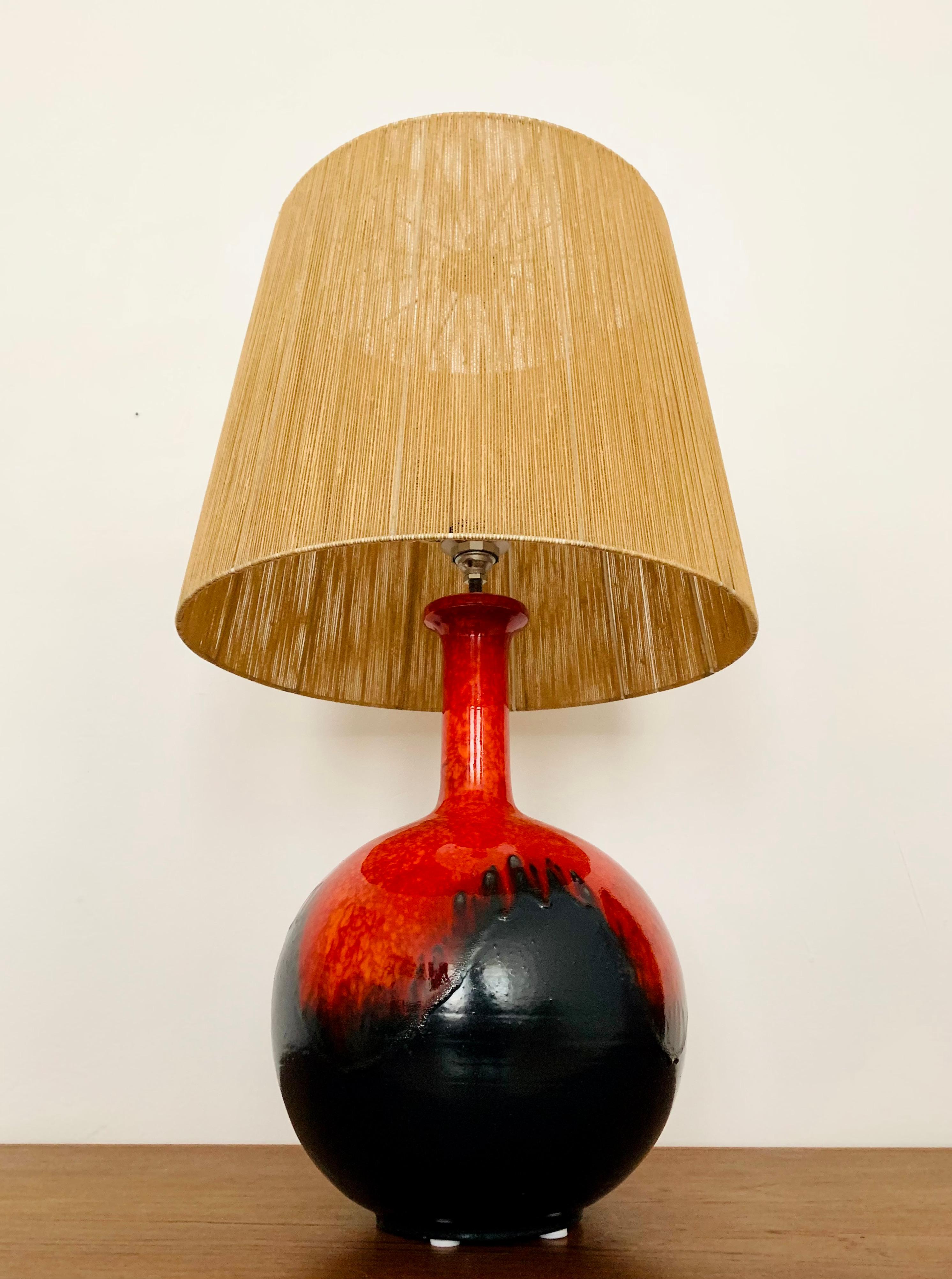 Large Ceramic Table Lamp In Good Condition For Sale In München, DE