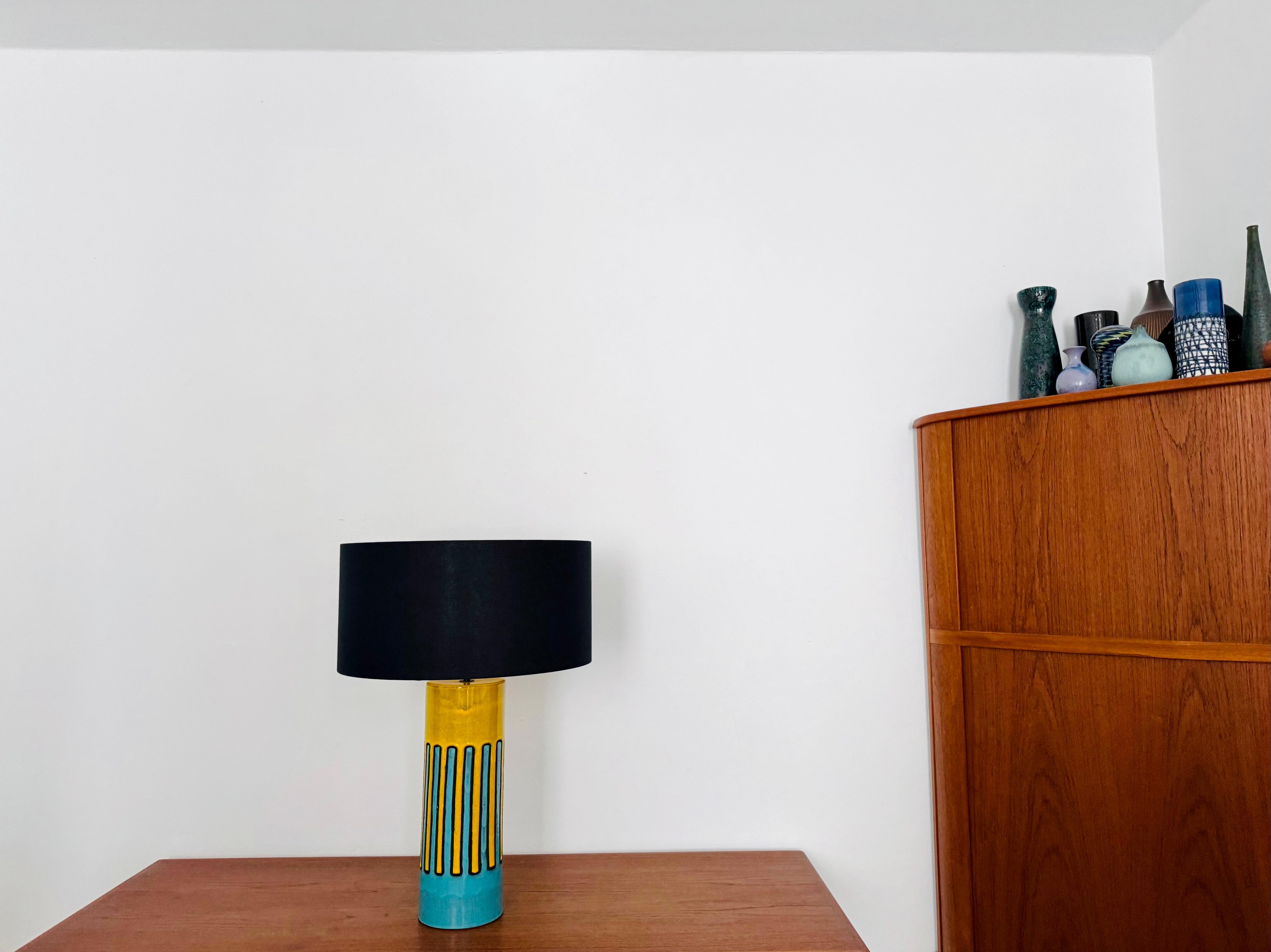 Metà XX secolo Lampada da tavolo grande in ceramica in vendita