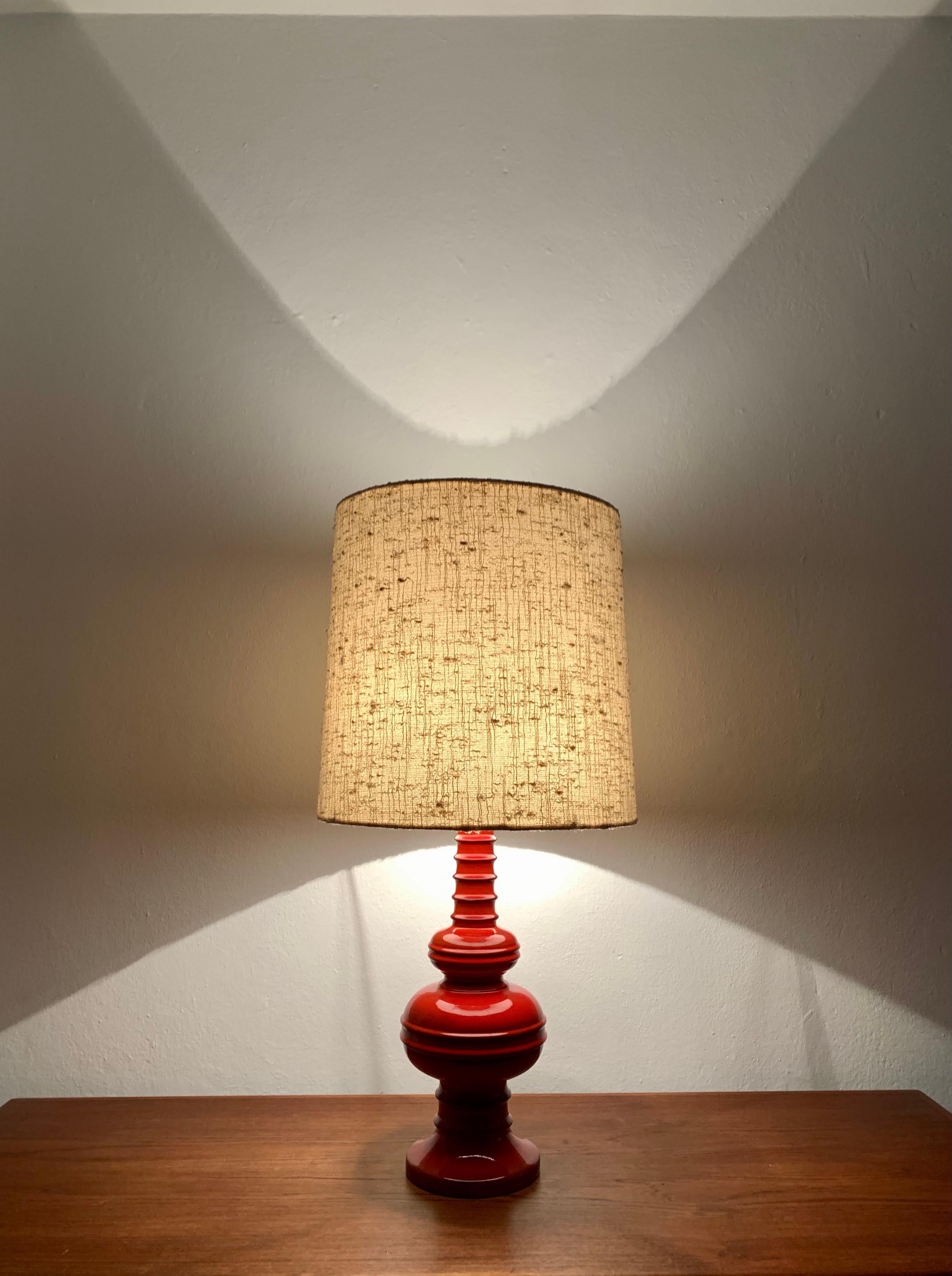 Mid-20th Century Large Ceramic Table Lamp from Goebel For Sale