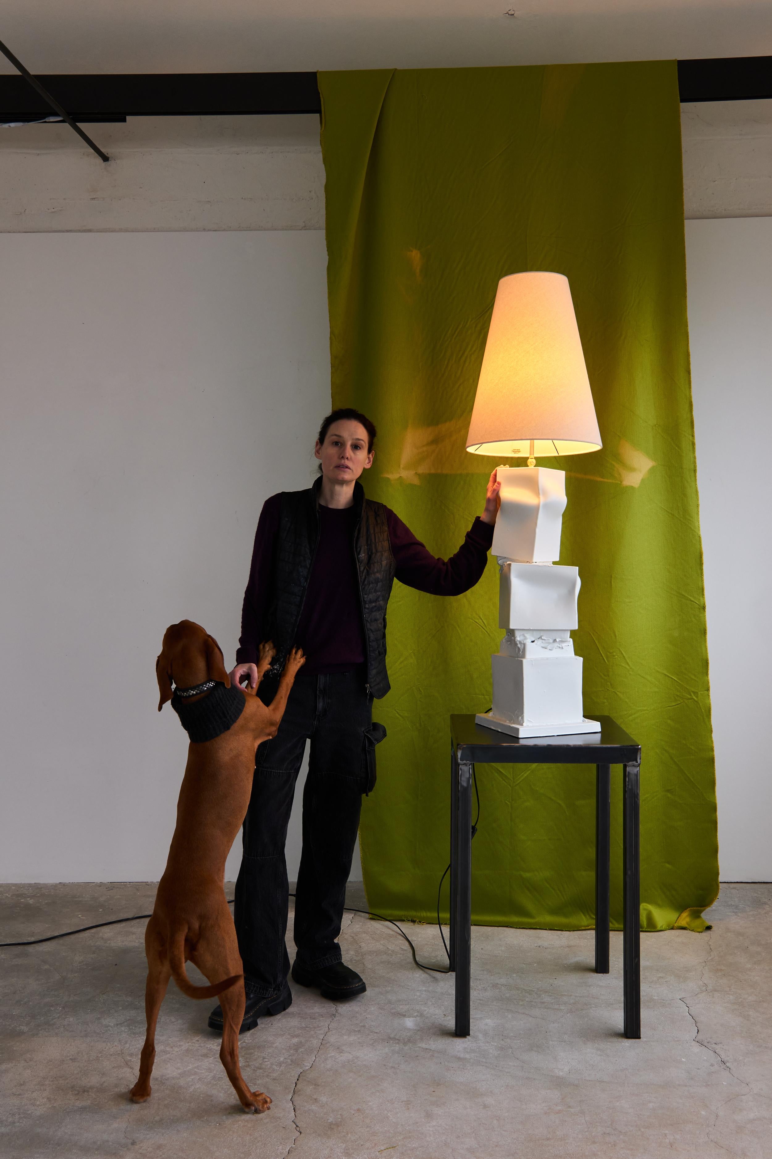 Post Modern, Brutalist, Deconstructivist, Sculptural Lamp, Any Color. Italy For Sale 11