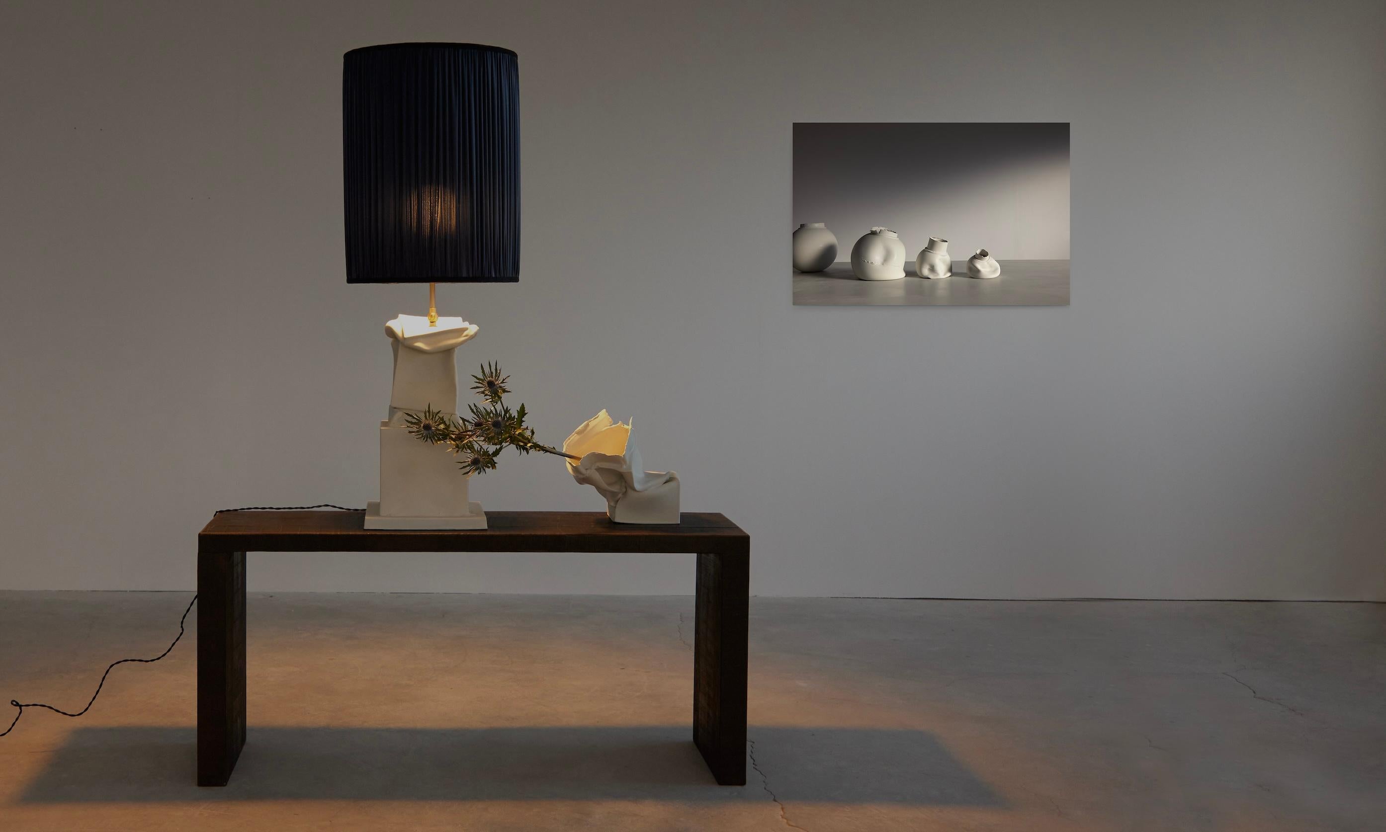 Hand-Carved Post Modern, Brutalist, Deconstructivist, Sculptural Lamp, Any Color. Italy For Sale