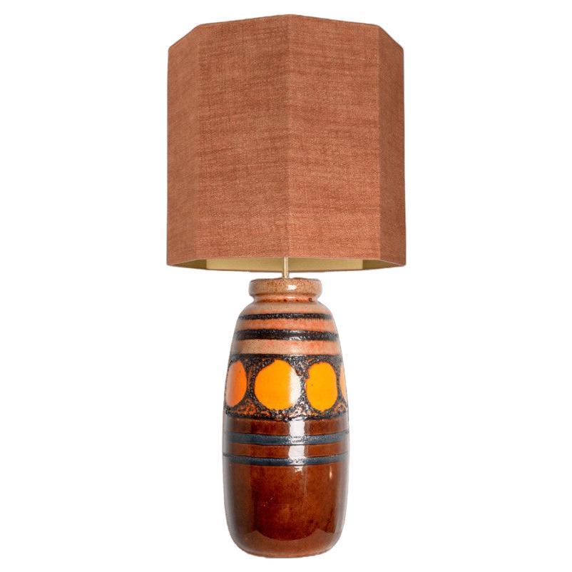 Grande lampada da tavolo in ceramica con paralume personalizzato di René Houben