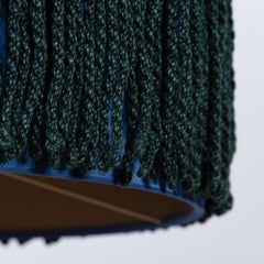 Grande lampe de table en céramique avec abat-jour en soie neuve sur mesure René Houben, 1960s