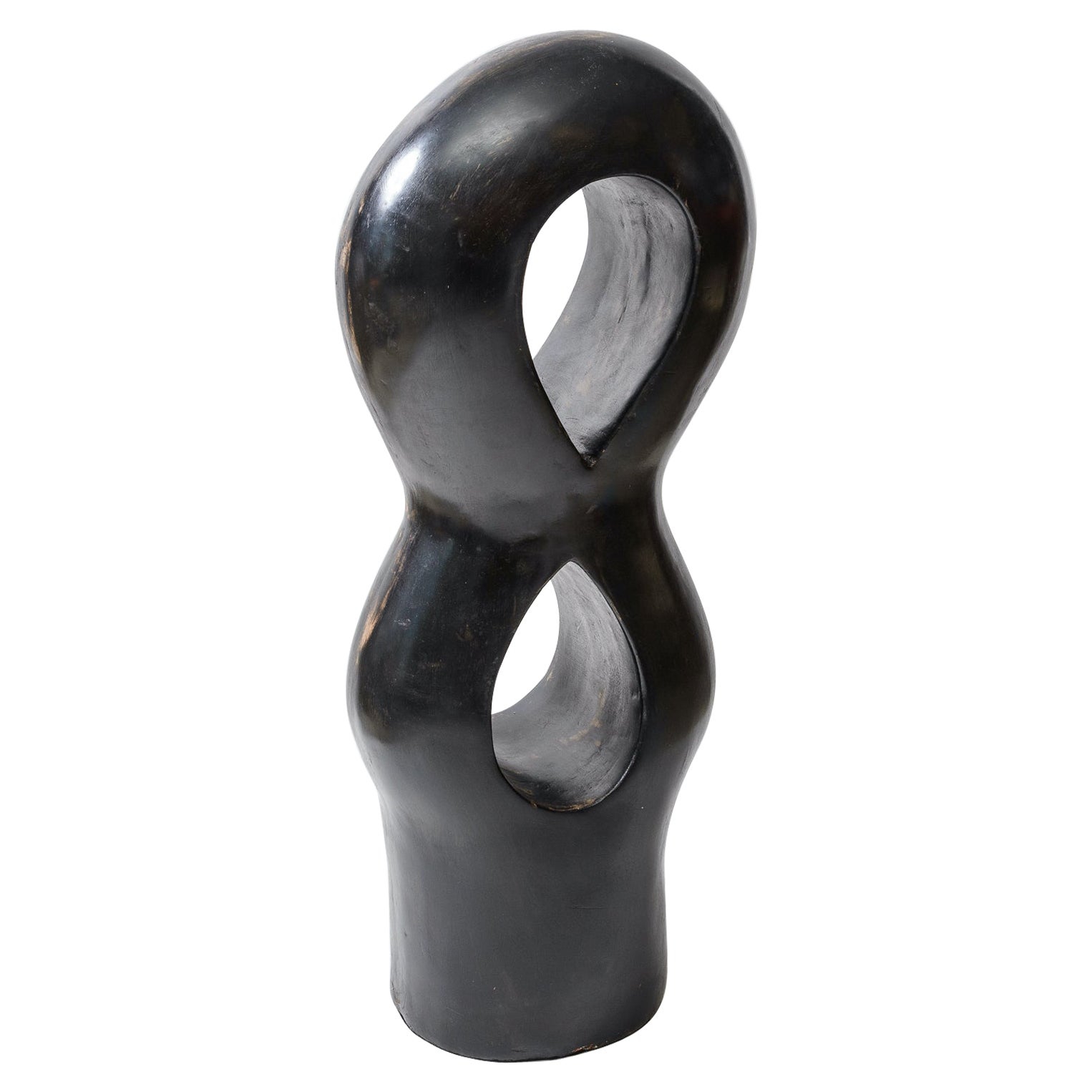 Grande scultura totem in ceramica