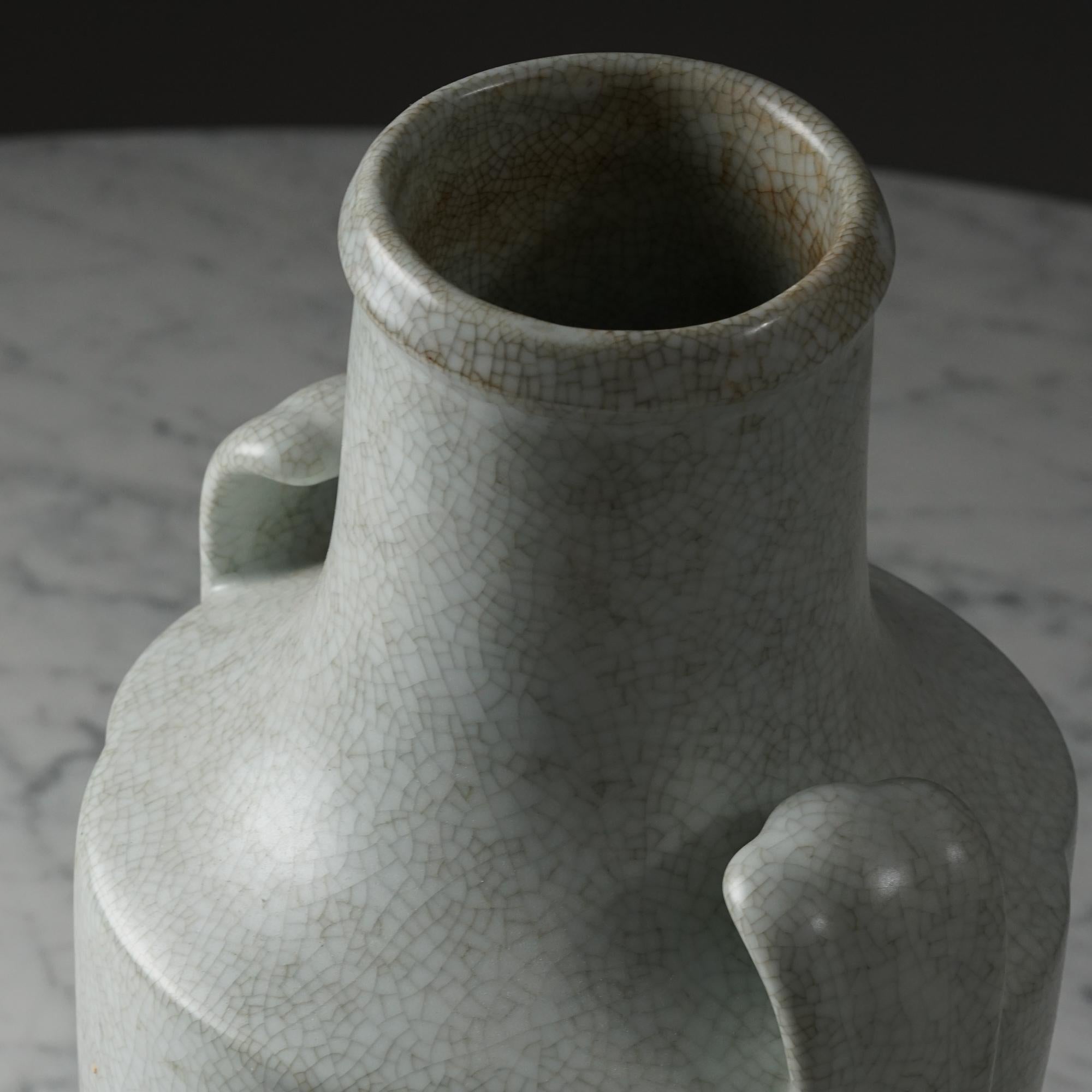 Mid-Century Modern Large Ceramic Vase Attributed to Grete Lisa Jäderholm-Snellman, 1940s For Sale