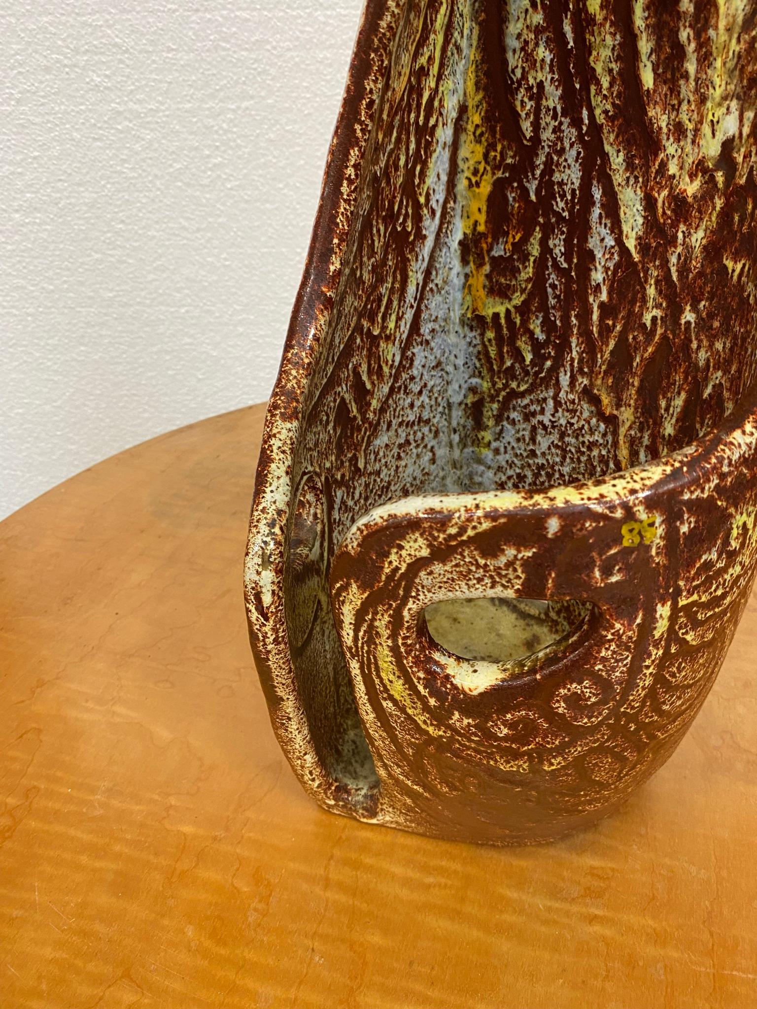 Large Ceramic Vase by Accolay, circa 1960-1970 In Good Condition For Sale In Saint-Ouen, FR