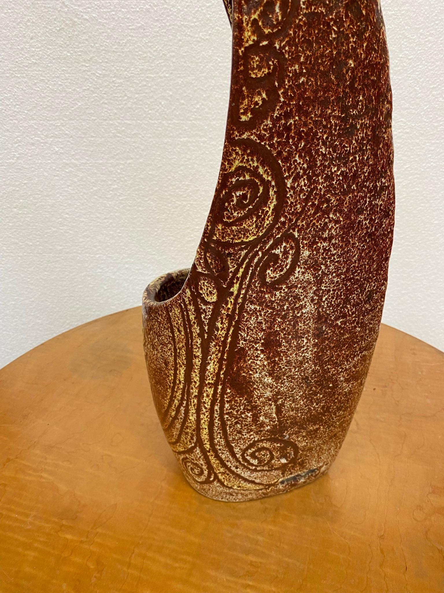 Large Ceramic Vase by Accolay, circa 1960-1970 For Sale 1