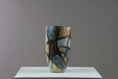Gran jarrón de cerámica de Alexandre Kostanda para Vallauris, Francia, años 50