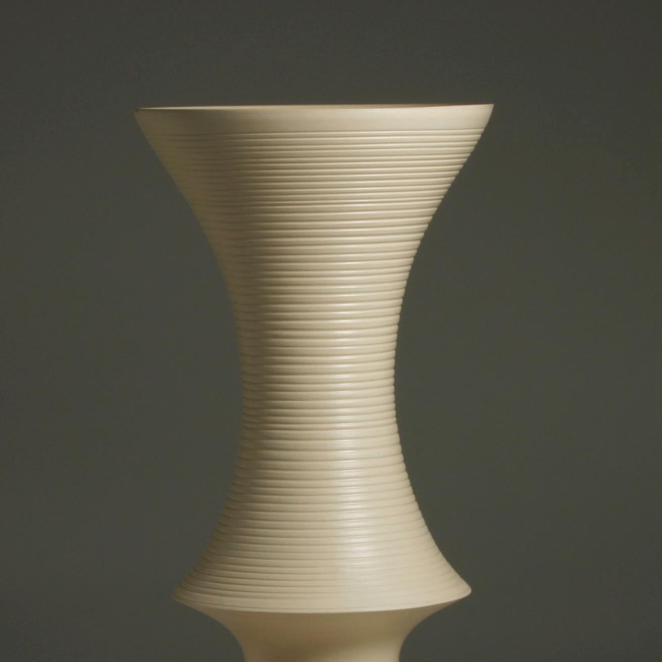 English Large Ceramic Vase by Anna Silverton