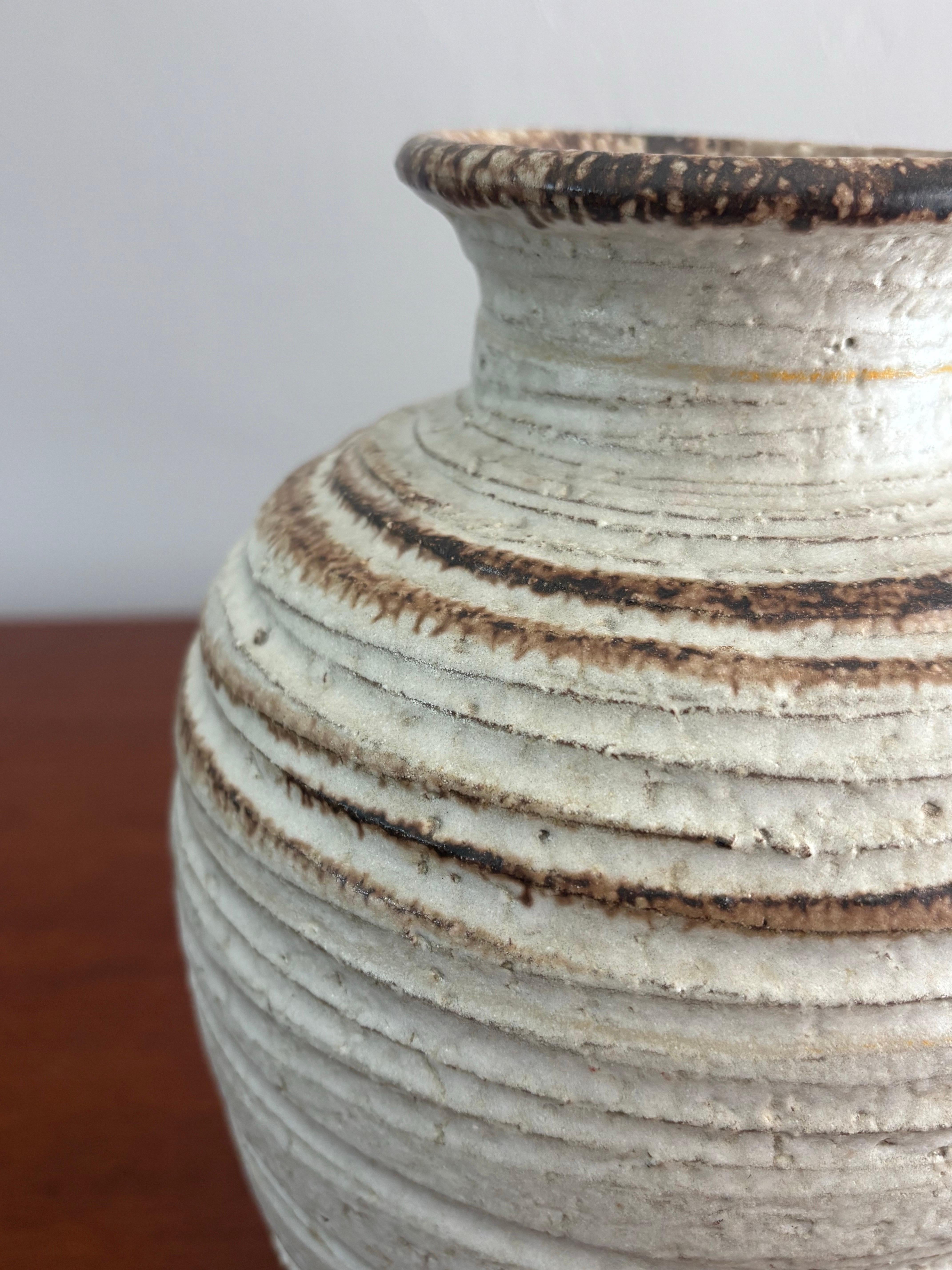 Mid-Century Modern Grand vase en céramique de Bitossi pour Rosenthal Netter, fabriqué en Italie en vente