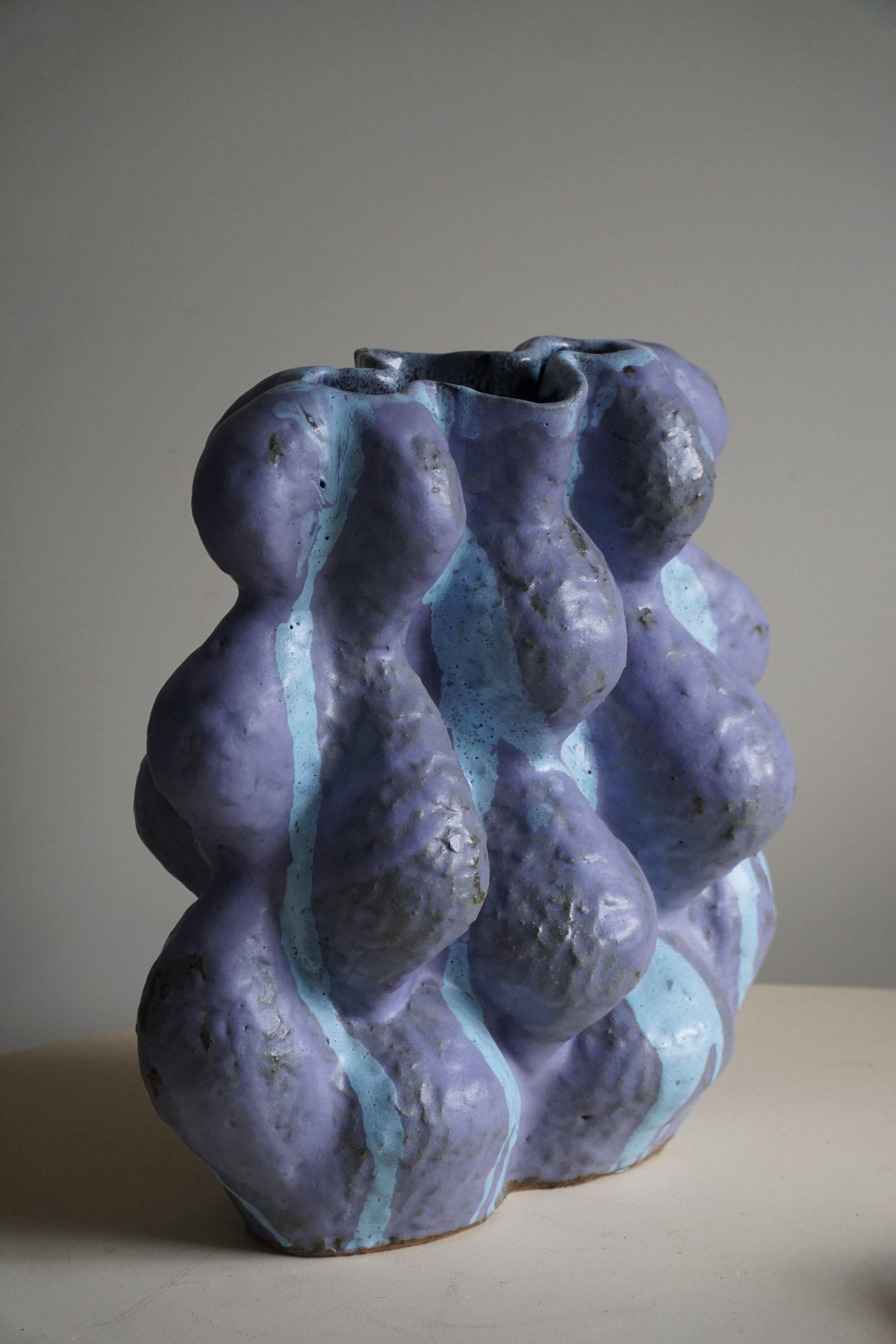 Hand-Crafted Large Ceramic Vase by Danish Artist Ole Victor, 2021 For Sale