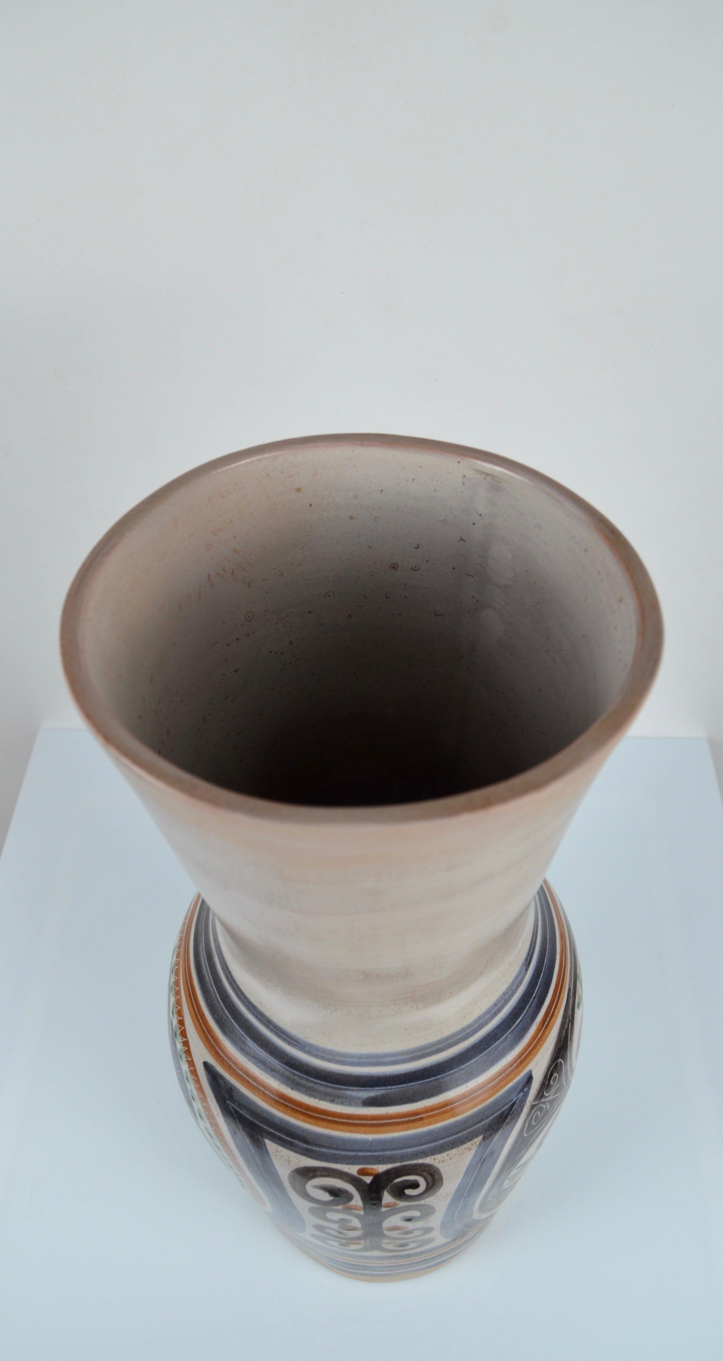 Gran jarrón de cerámica de Jean De Lespinasse, Francia, años 50-60 en venta 3