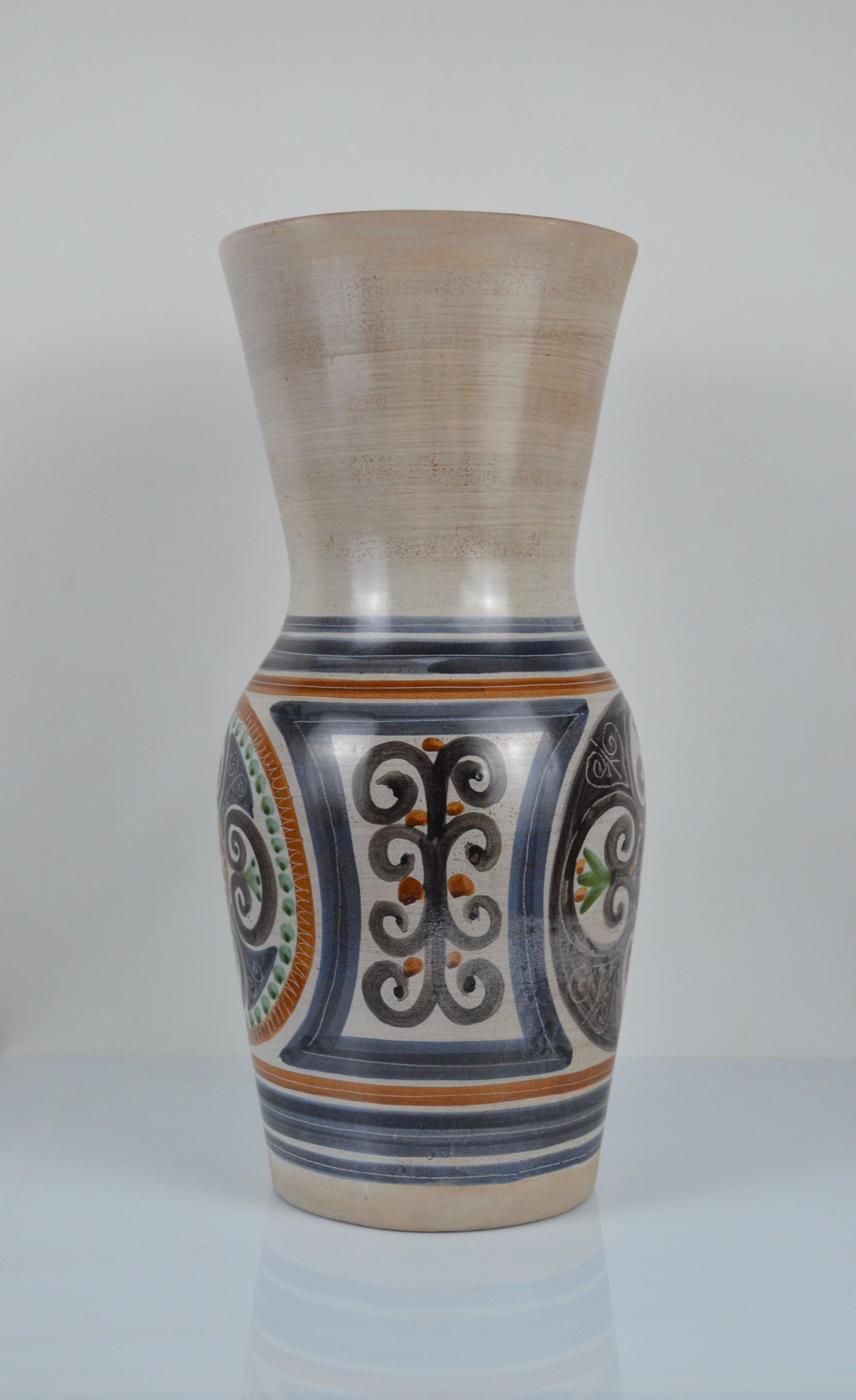 Gran jarrón de cerámica de Jean De Lespinasse, Francia, años 50-60 mediados del siglo XX en venta