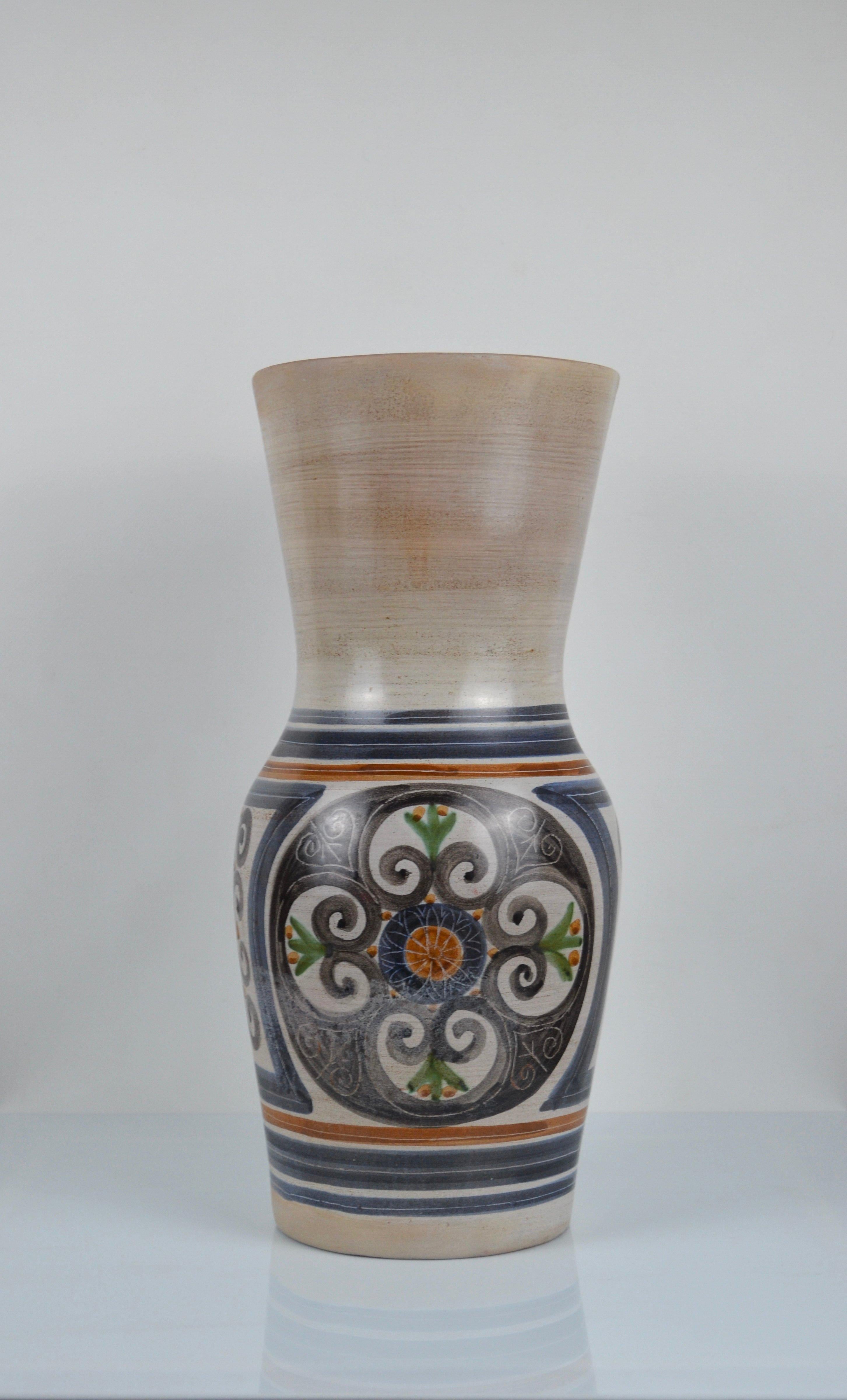 Mid-20th Century Large Ceramic Vase by Jean De Lespinasse, France, 50-60s For Sale