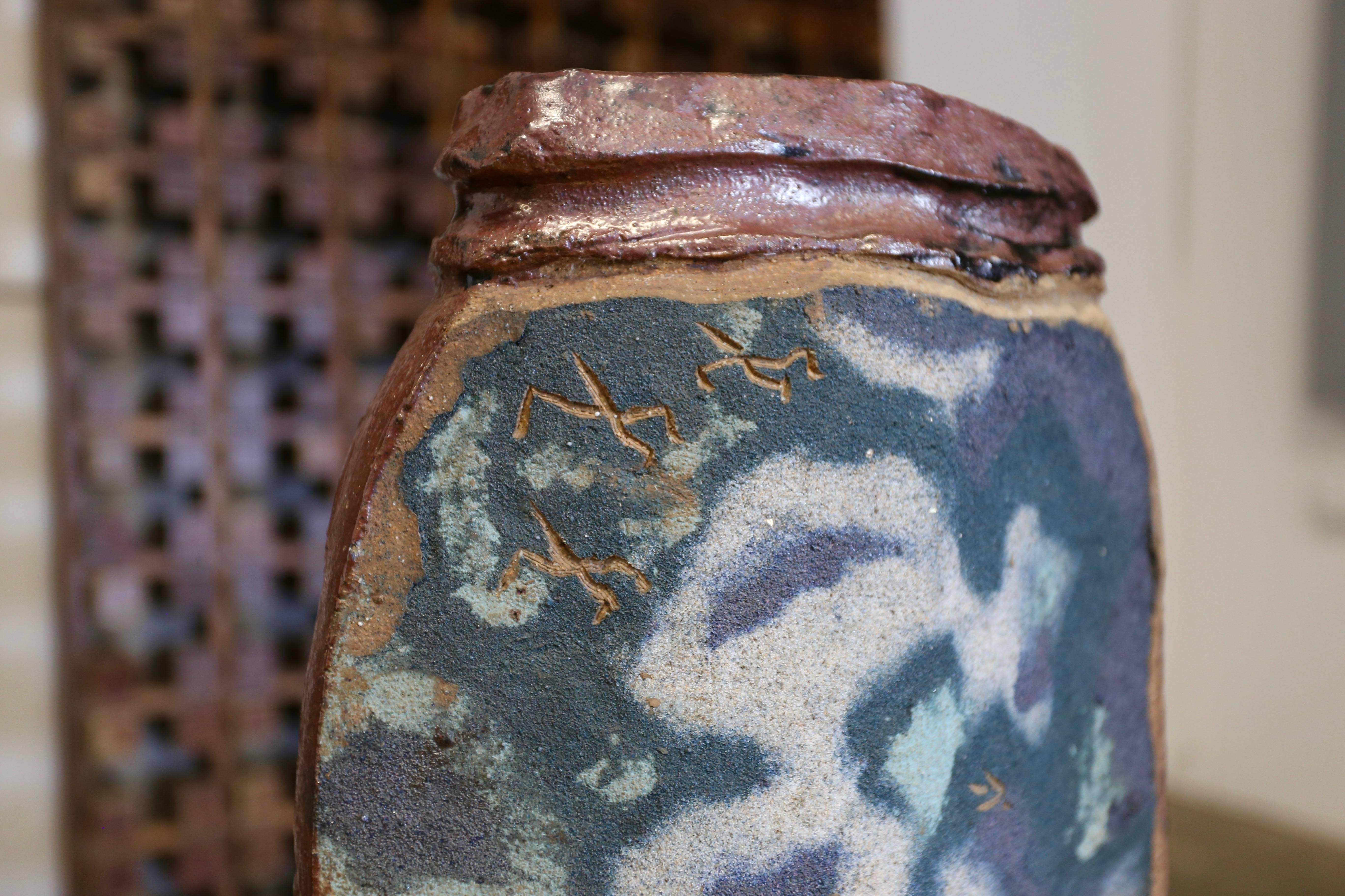 20th Century Large Ceramic Vase by Jerry Rothman
