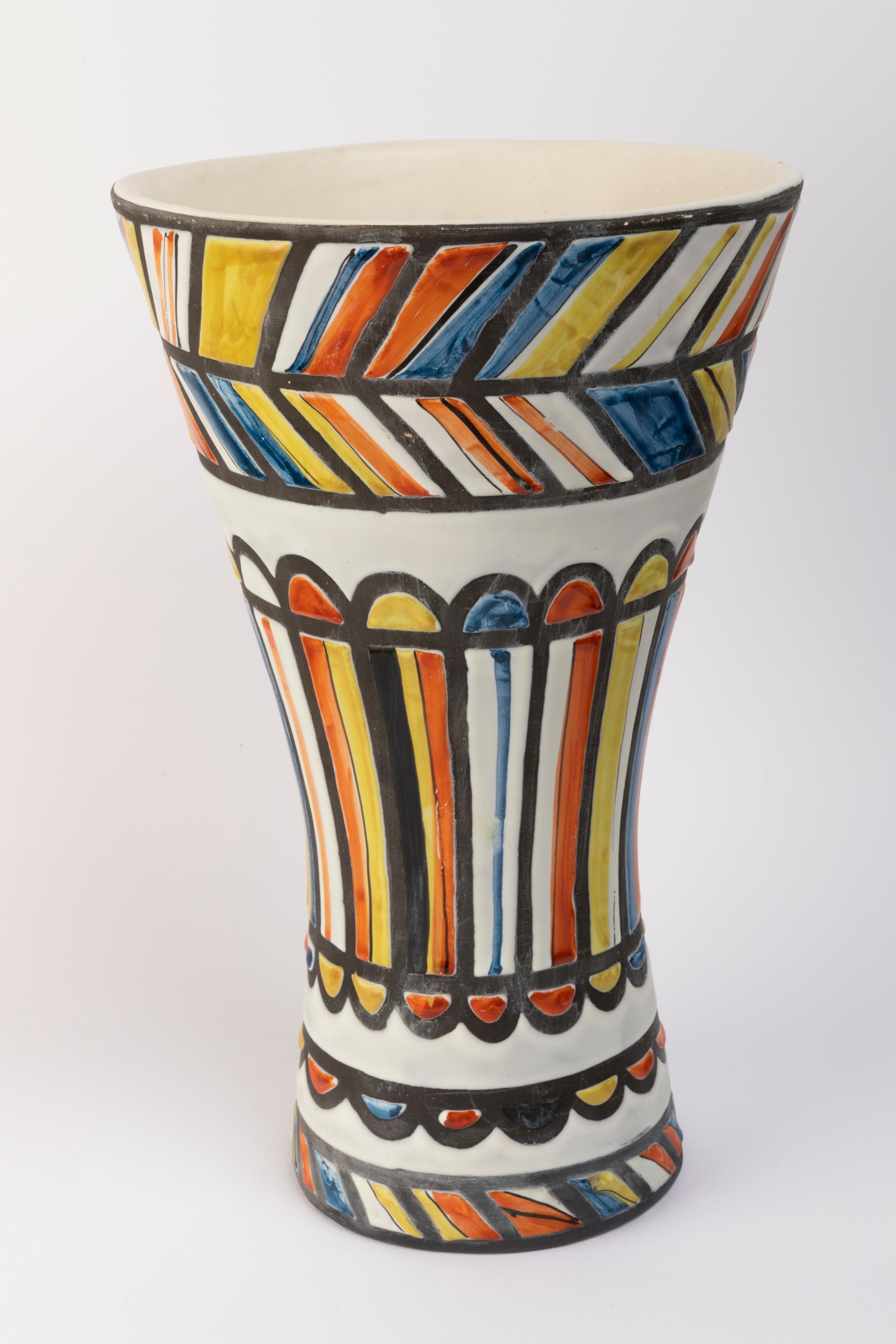 Mid-Century Modern Large Ceramic Vase by Roger Capron