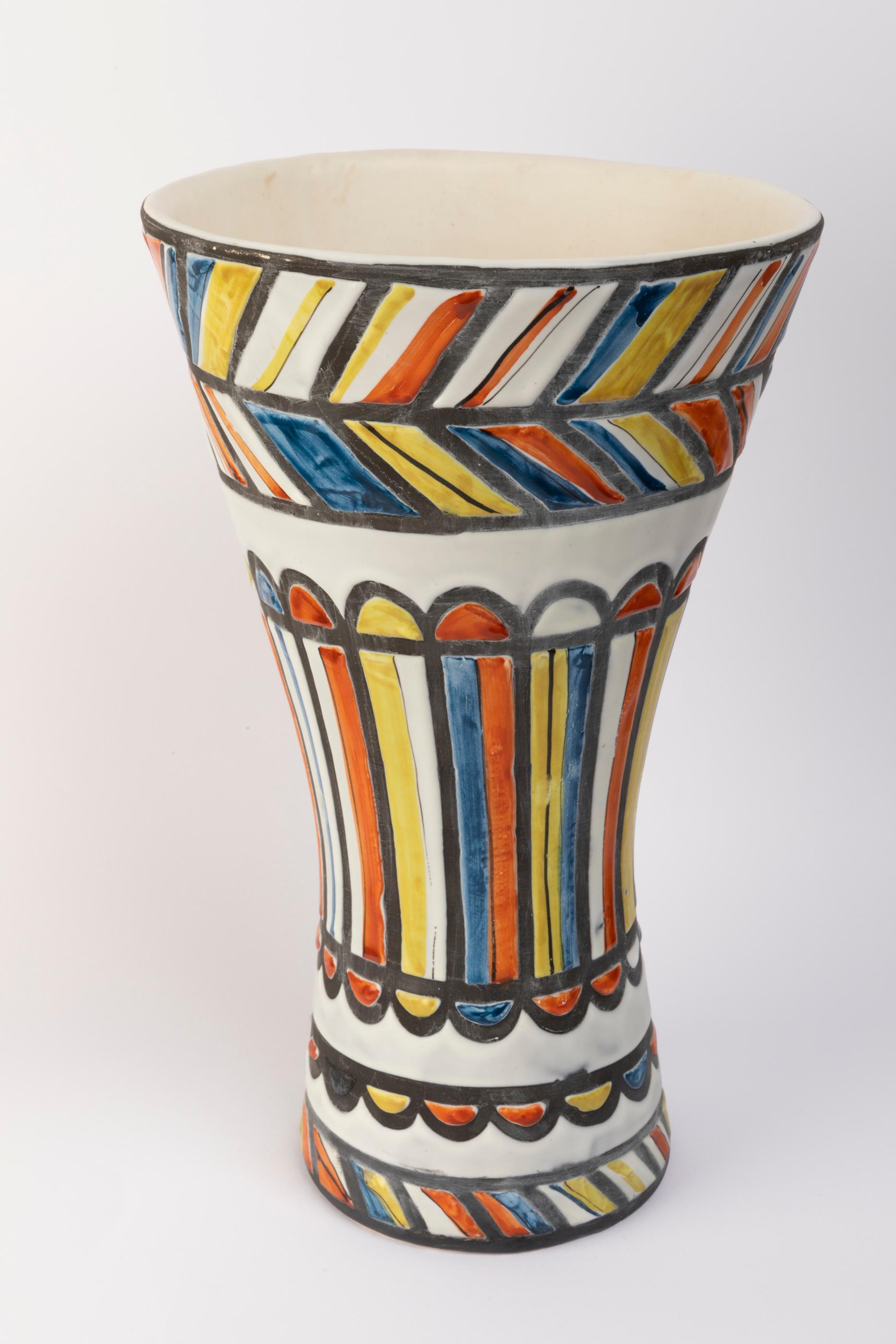 French Large Ceramic Vase by Roger Capron