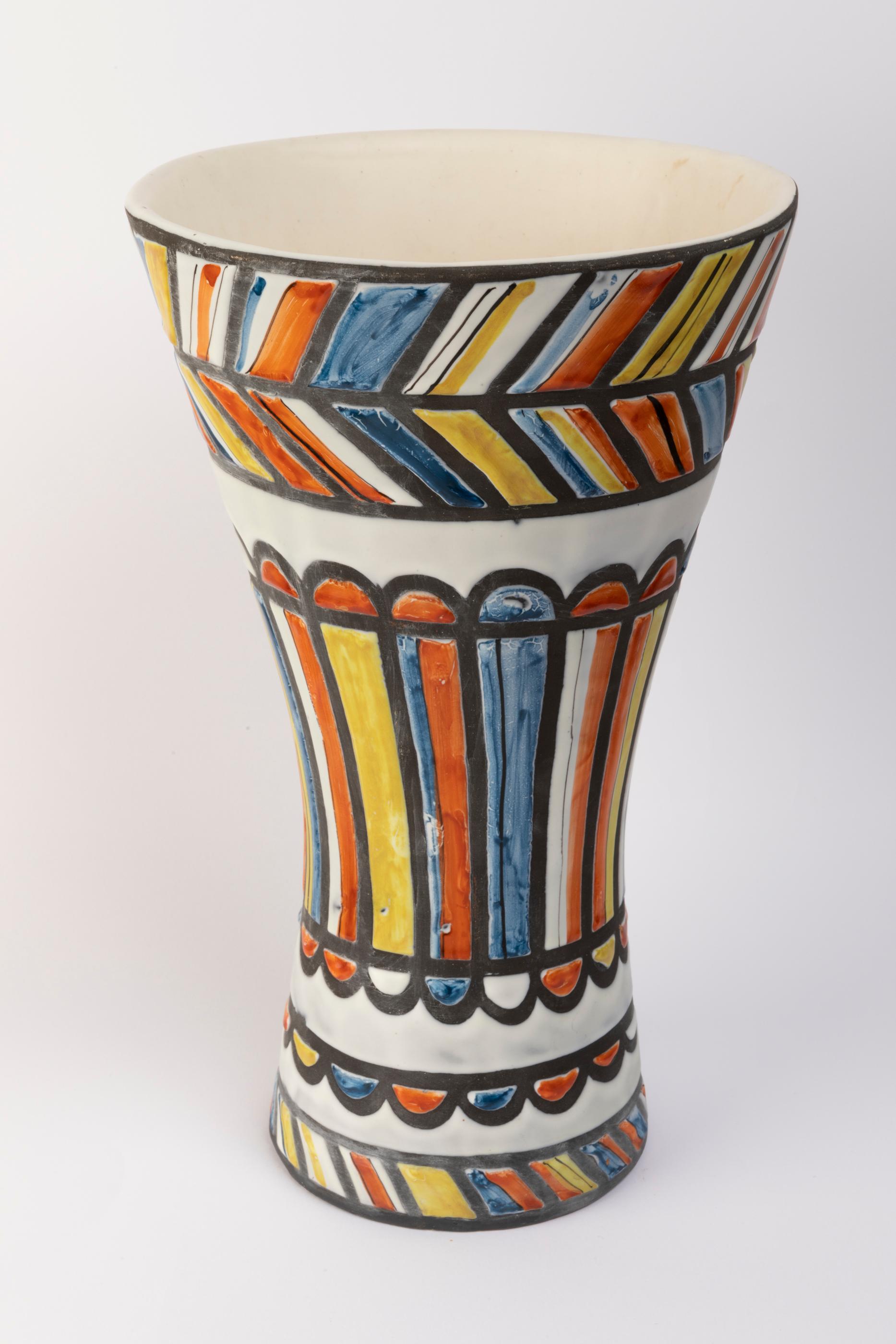 Glazed Large Ceramic Vase by Roger Capron
