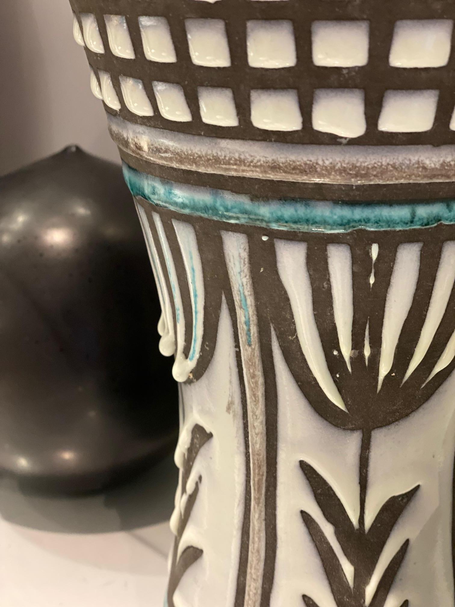Mid-20th Century Large Ceramic Vase by Roger Capron, Vallauris, 1950s