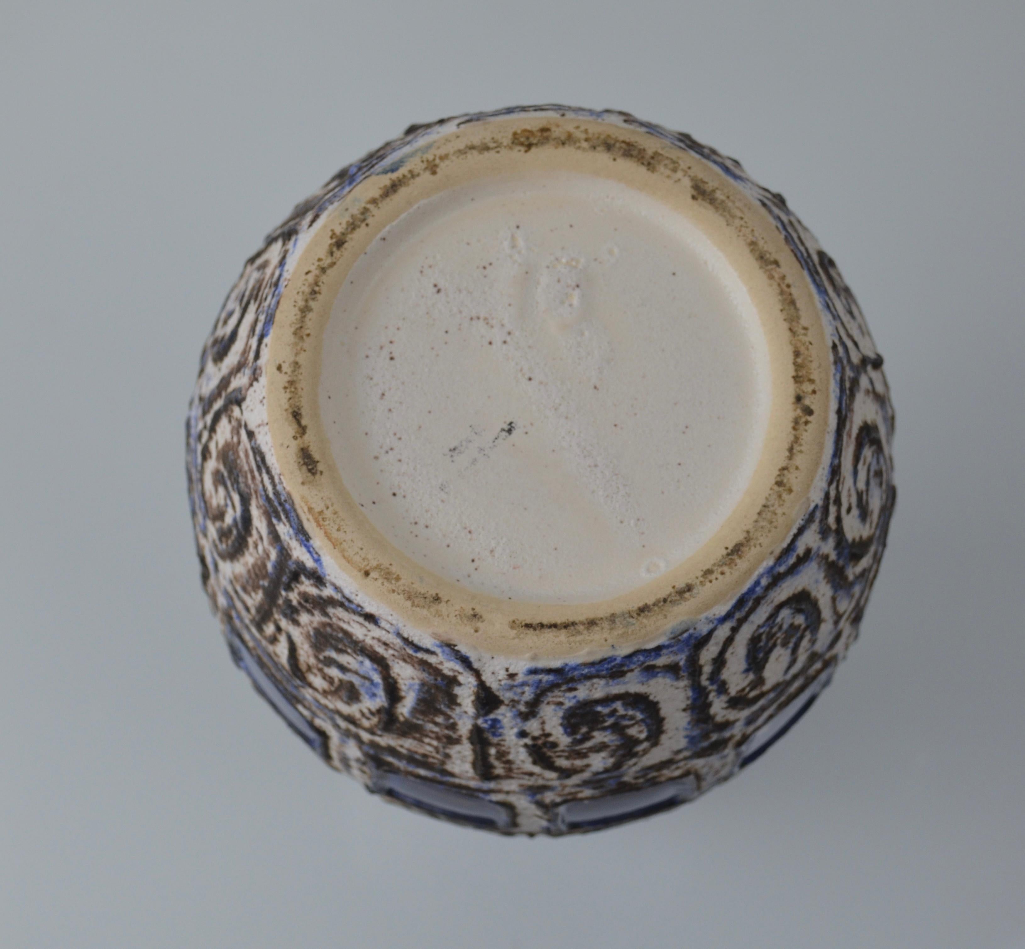 Milieu du XXe siècle Grand vase en céramique Capri d'Ilse Stephan pour Schlossberg, années 1960 en vente