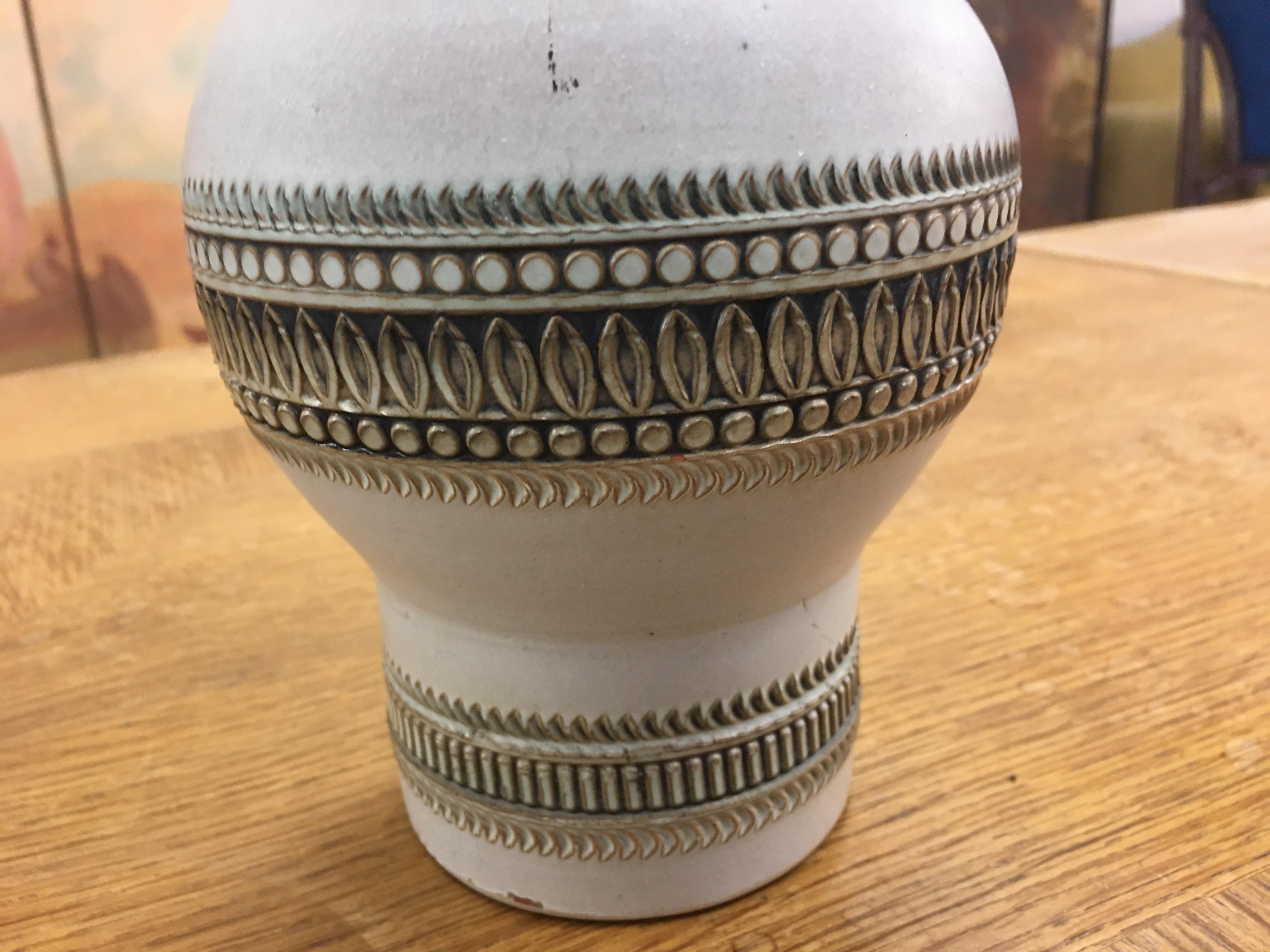 Mid-Century Modern Large Ceramic Vase circa 1950 in the Style of Jean Besnard For Sale