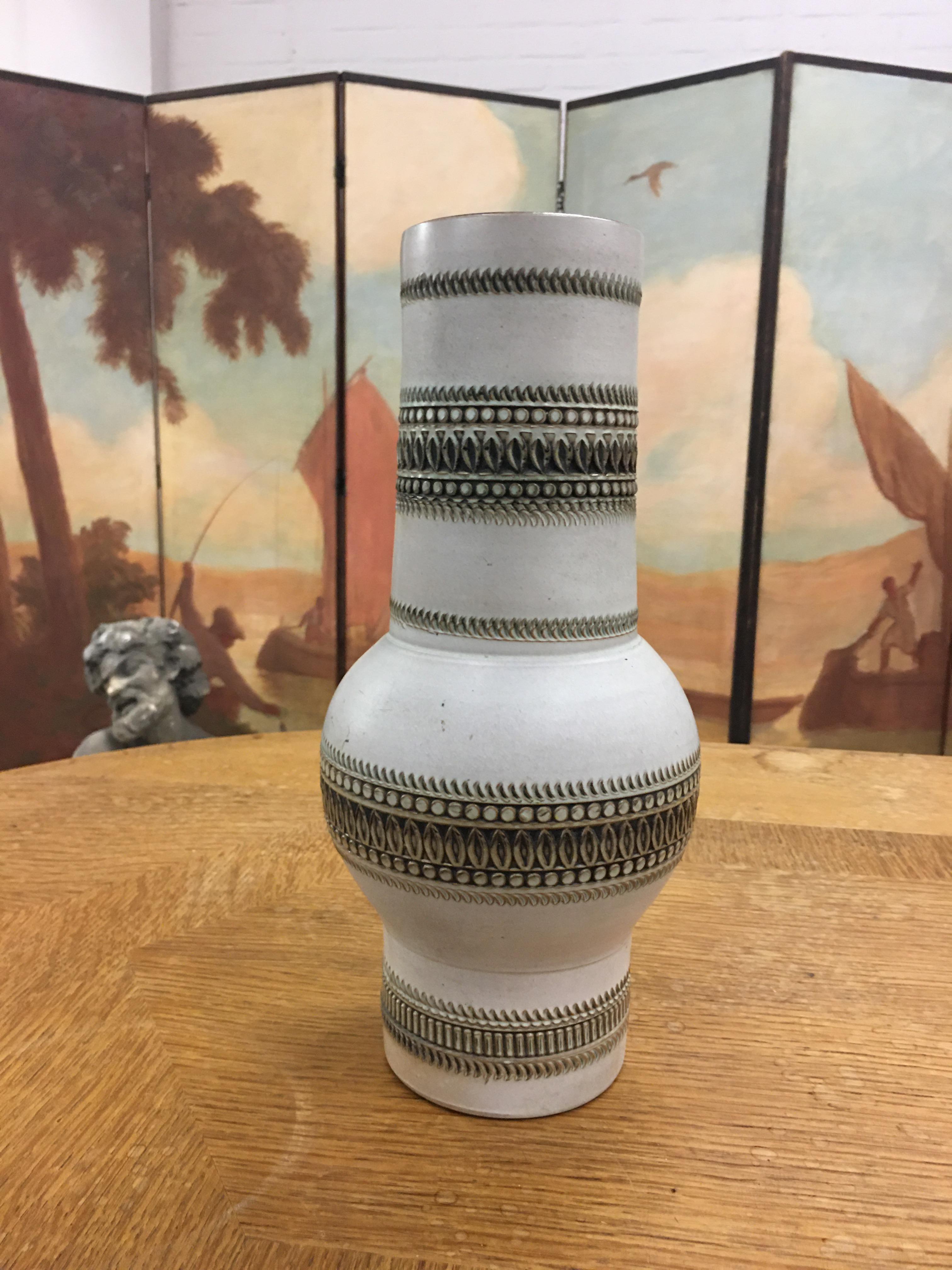Mid-20th Century Large Ceramic Vase circa 1950 in the Style of Jean Besnard For Sale