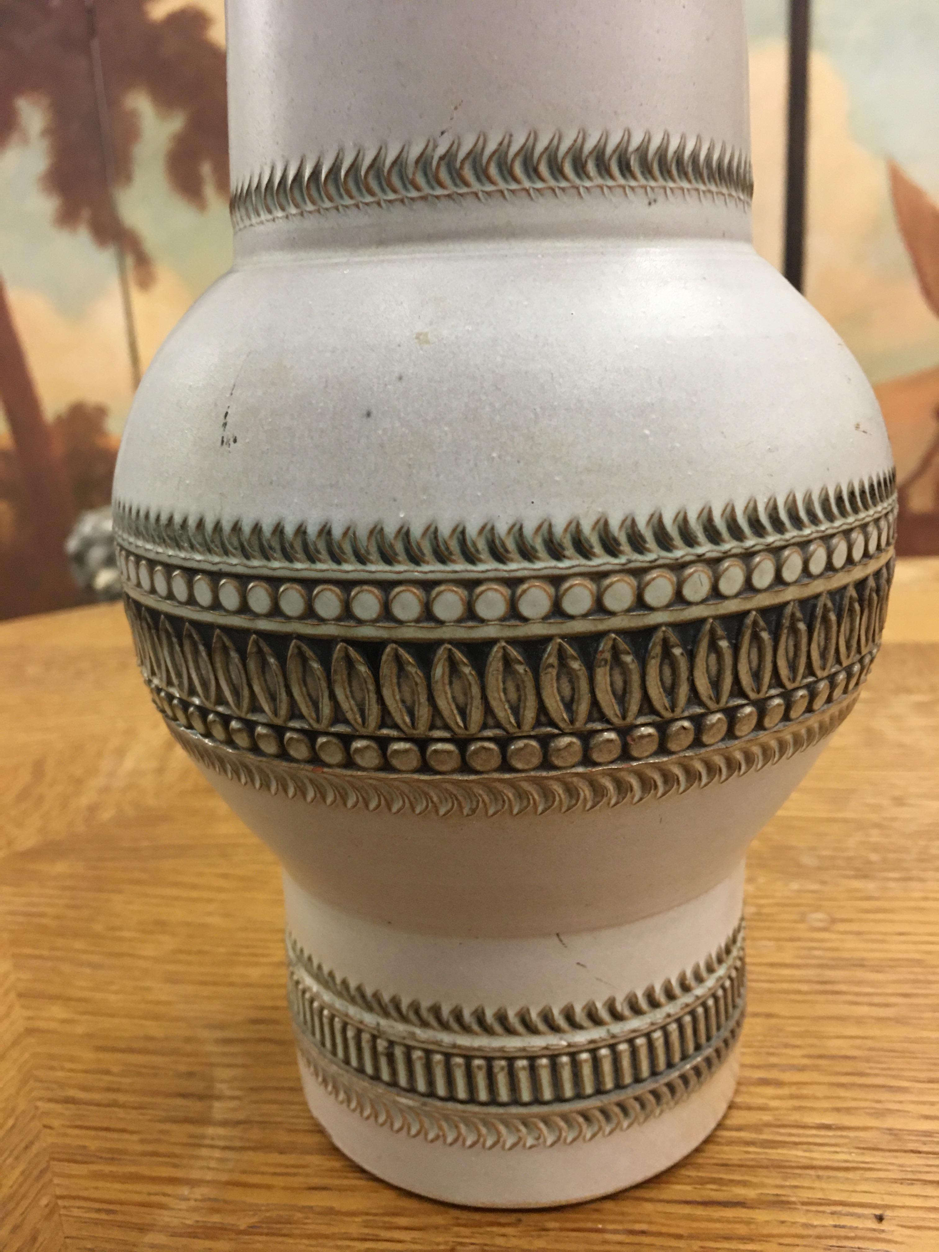 Large Ceramic Vase circa 1950 in the Style of Jean Besnard For Sale 2