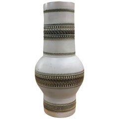 Grand vase en céramique circa 1950 dans le style de Jean Besnard