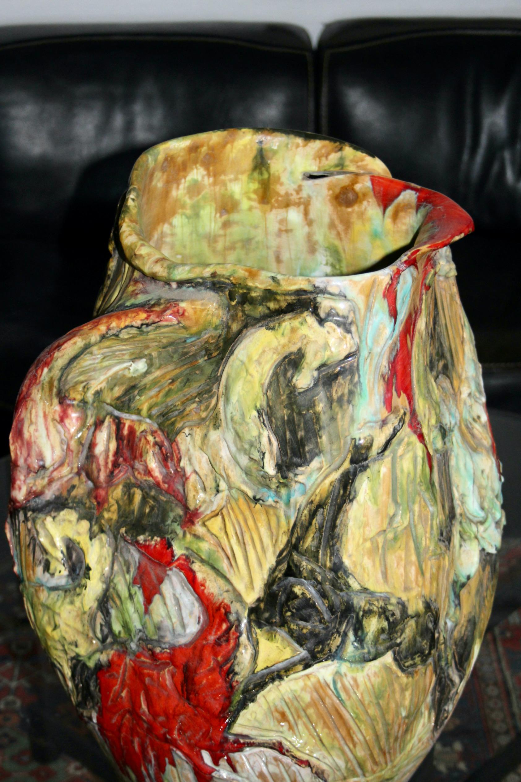 large ceramic vase from the Ciavarolomi Albisola factory For Sale 2
