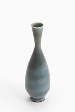 Large Ceramic Vase in Hare Fur Glaze by Berndt Friberg, 1966