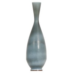 Große Keramikvase mit Hasenfellglasur von Berndt Friberg, 1966