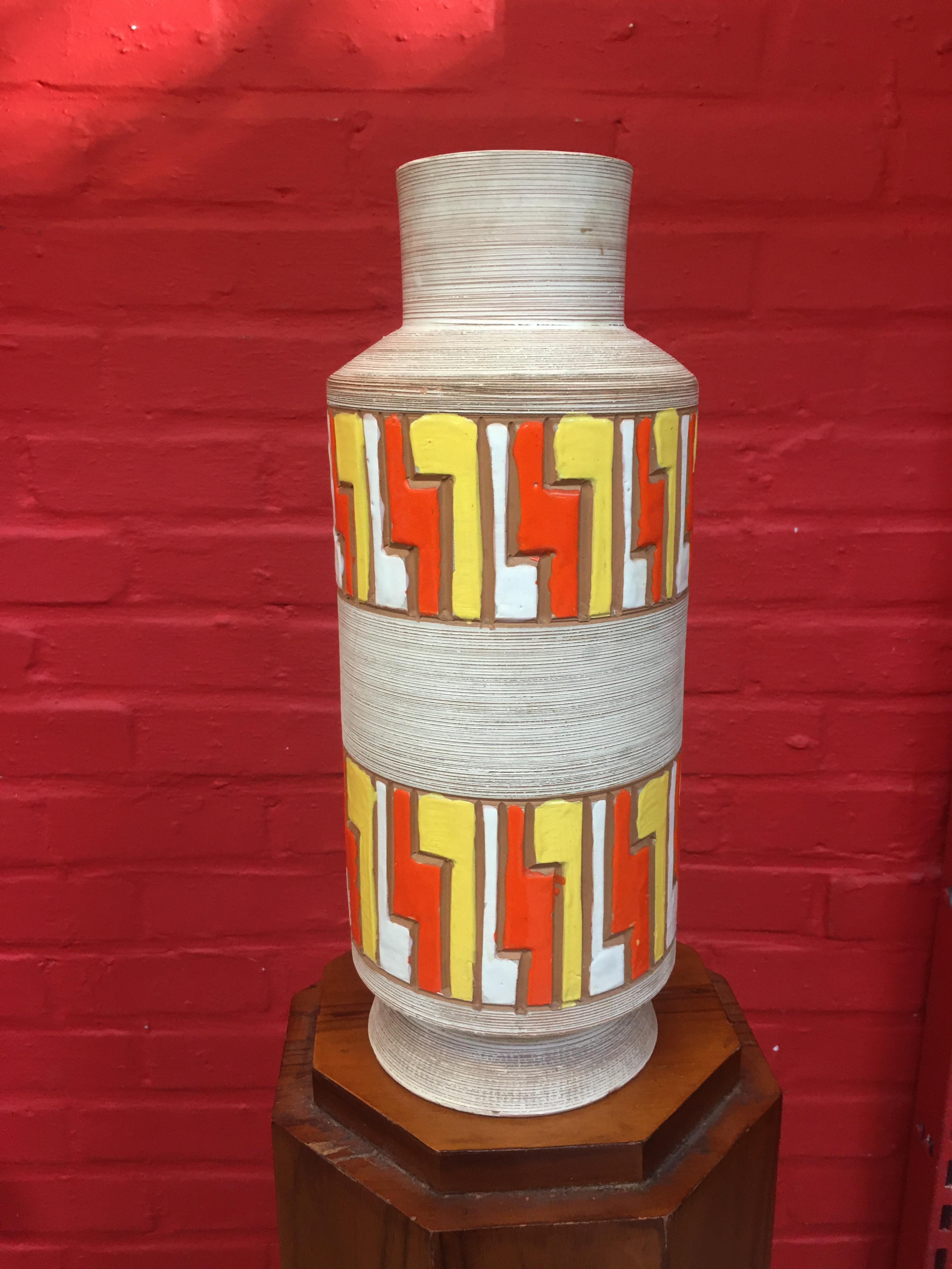 Large Ceramic Vase, Italy circa 1950 In Good Condition For Sale In Saint-Ouen, FR