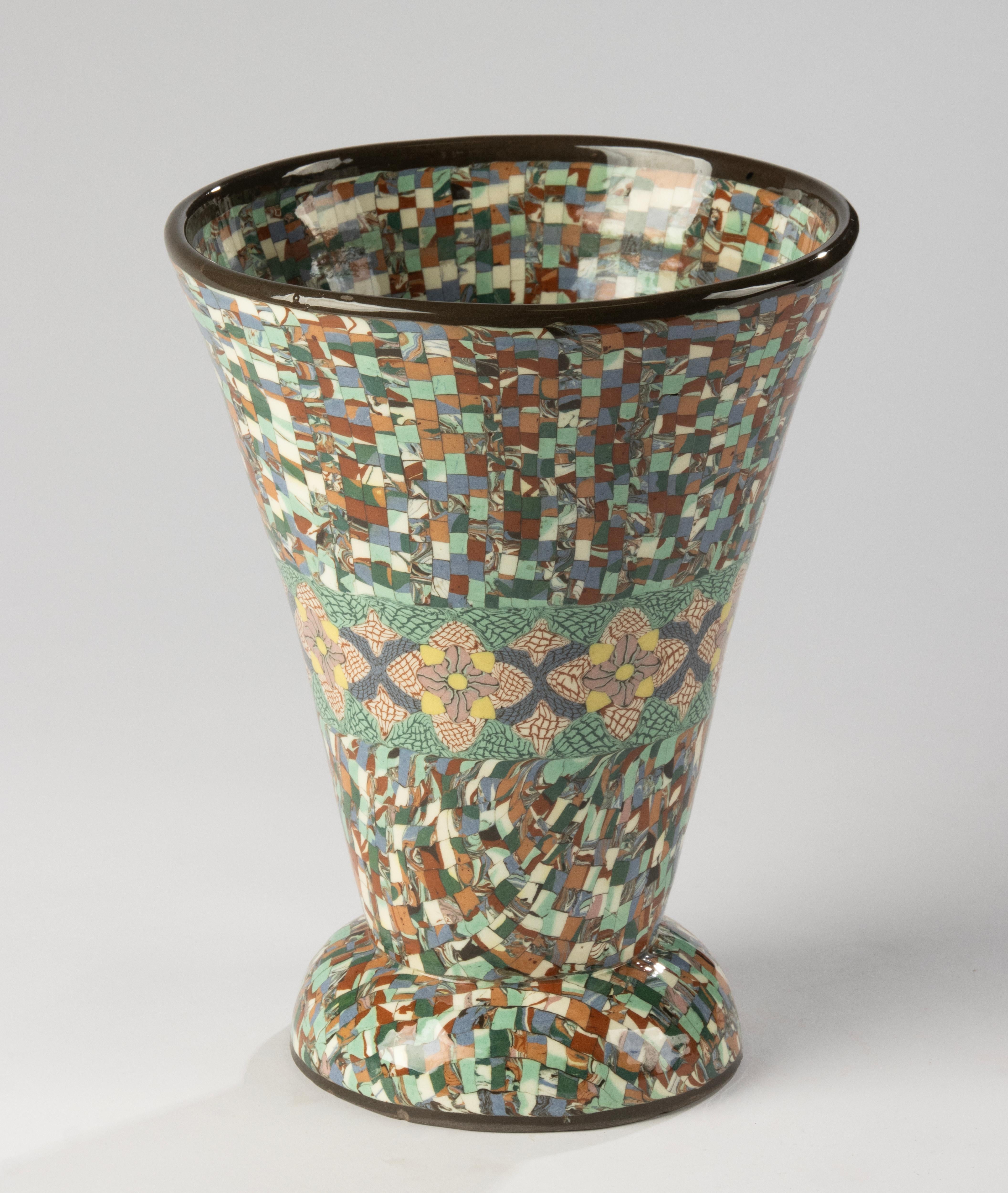 Mid-20th Century Large Ceramic Vase - Jean Gerbino for Vallauris - Mosaik For Sale