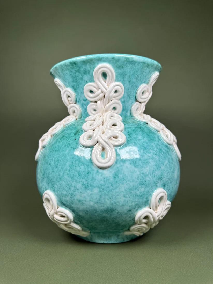 Francese Grande vaso in ceramica, Sainte Radegonde, circa 1940 in vendita