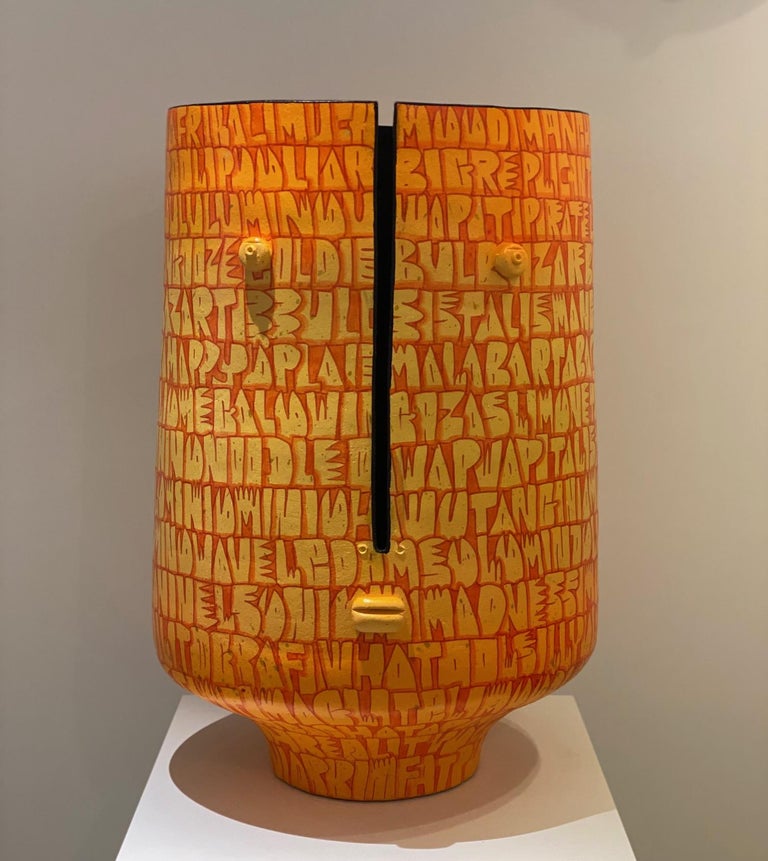 Large Ceramic Vase Sculpture"Idole" Signed Both by Dalo and Street