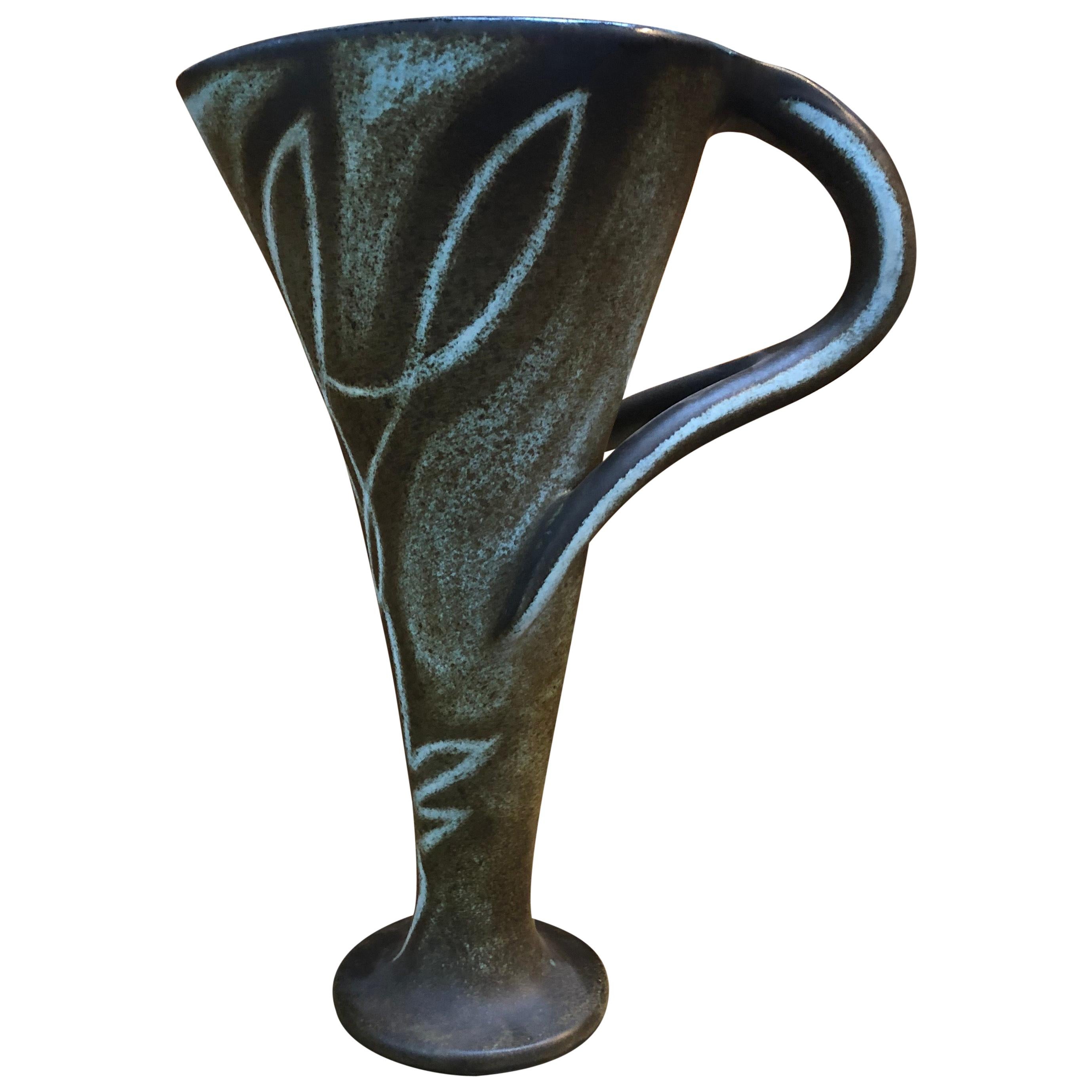 Grand vase en céramique signé Accolay